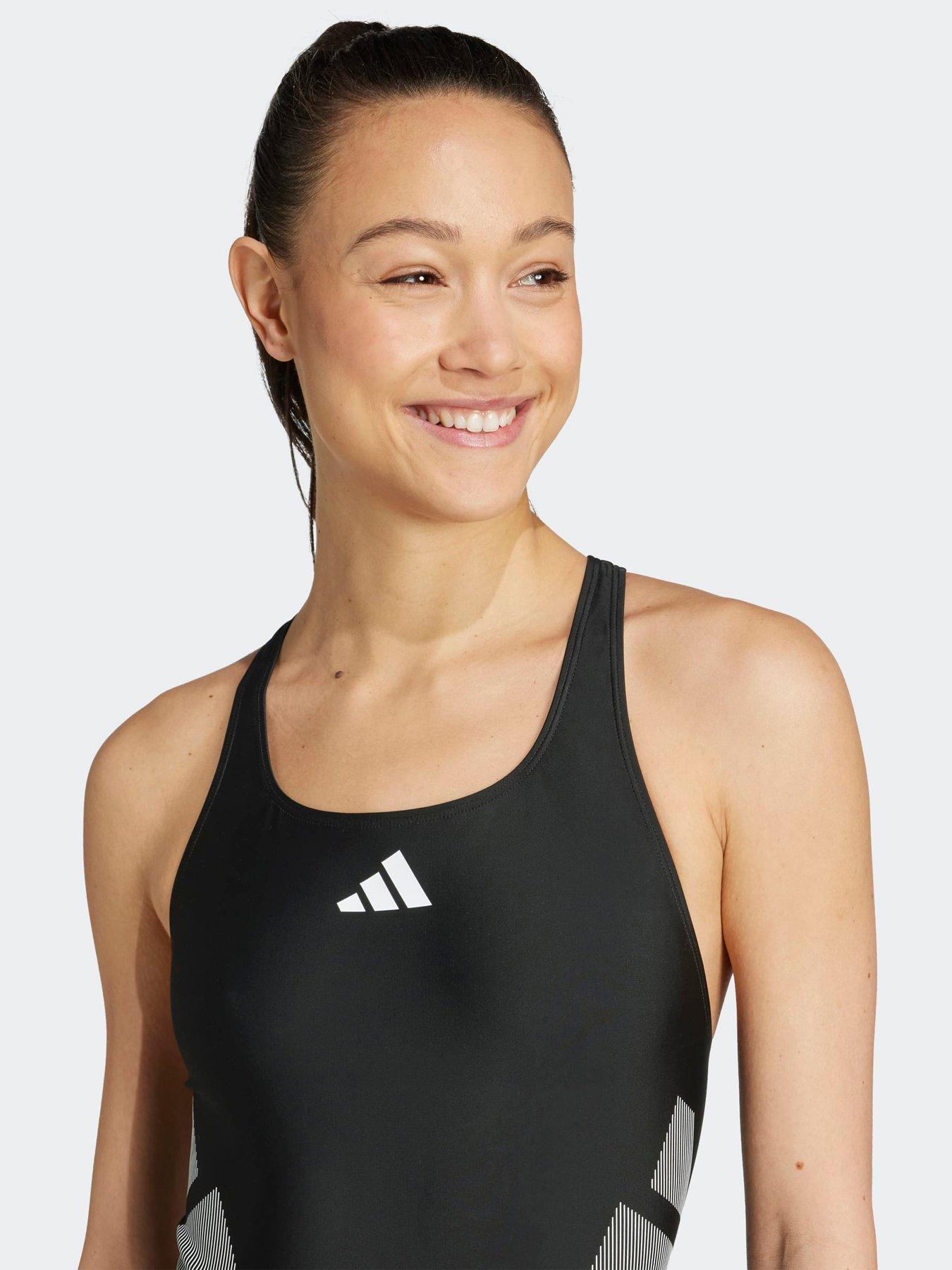 Image 4 of 5 of adidas Women's Swim Curved Back Swimsuit - Black