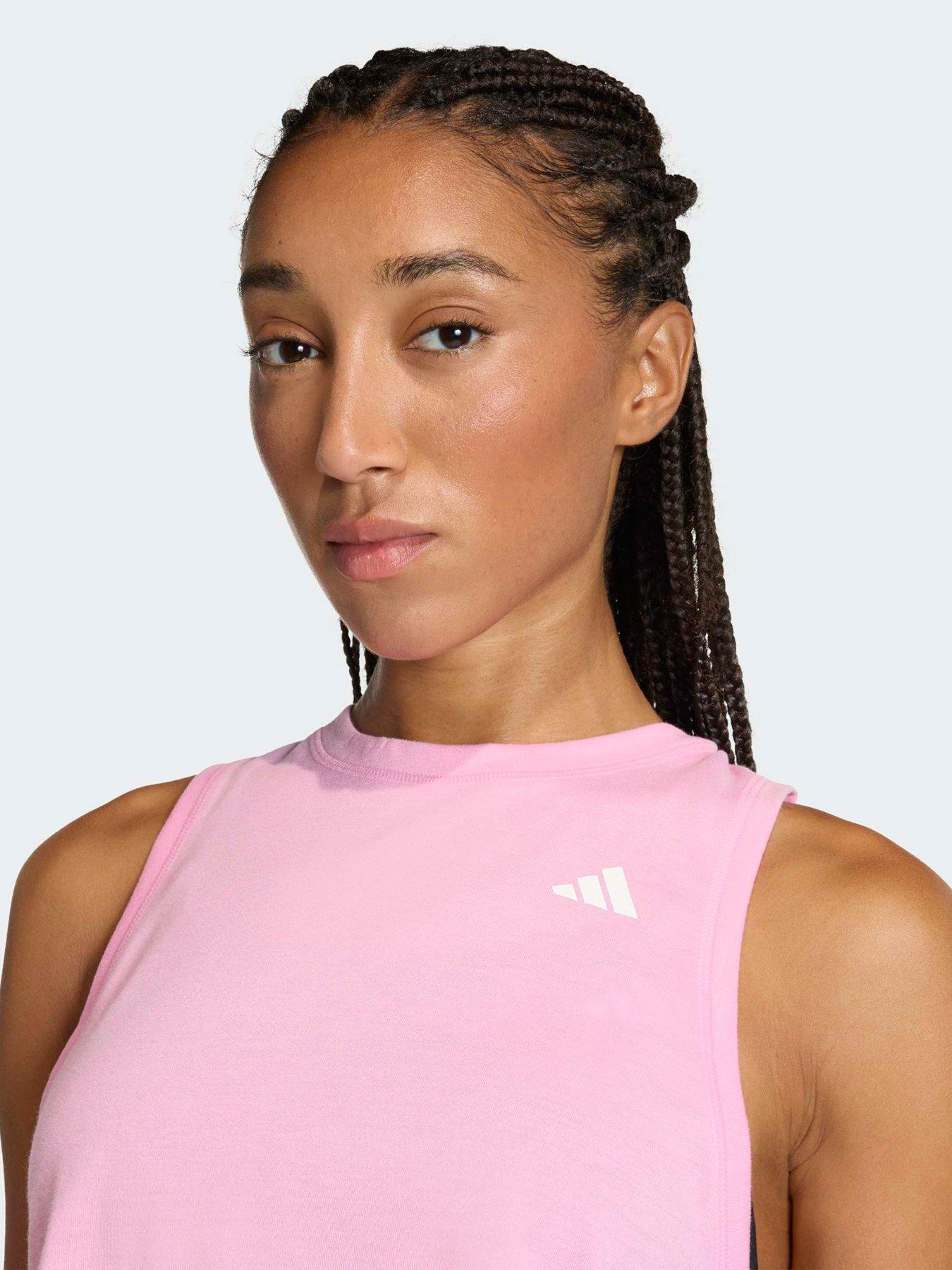  image of adidas-womens-training-workout-essentials-tank-pink