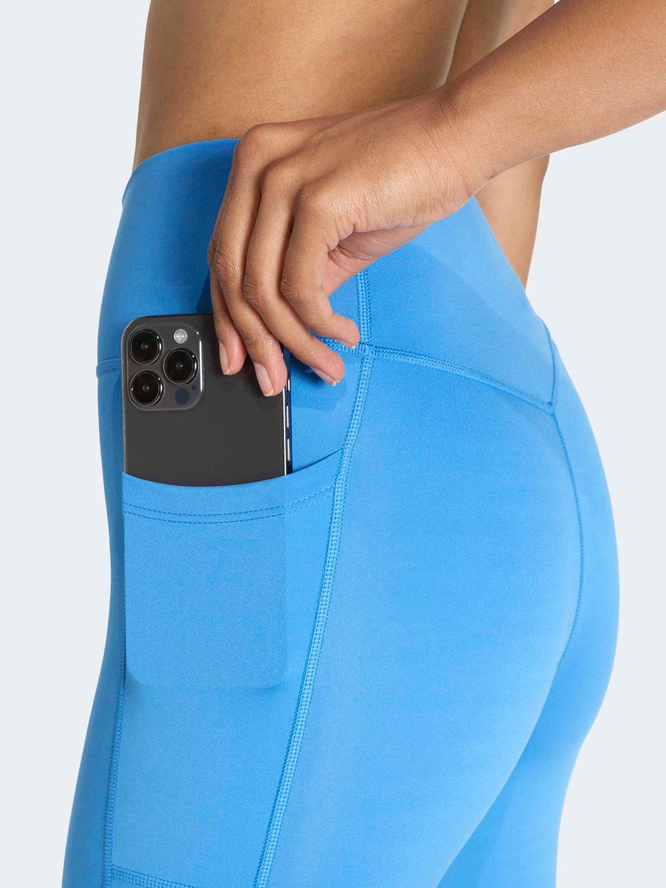 Image 5 of 5 of adidas Women's Training Workout Essentials 7/8 Tights - Blue