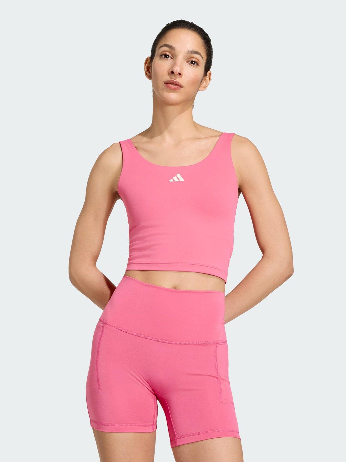 adidas Women's Training 3 Stripe Tank - Blue