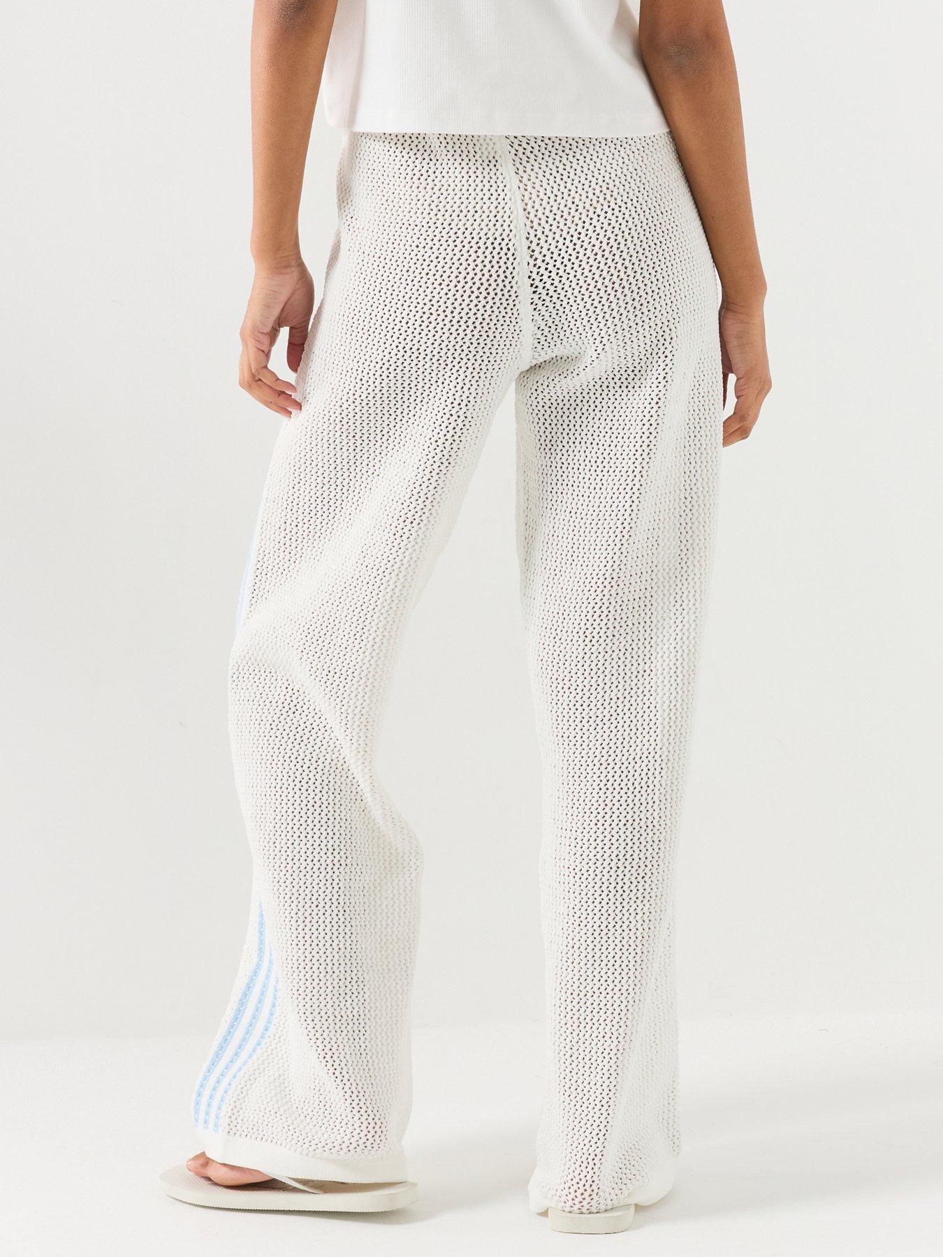 Image 2 of 6 of adidas Originals Women's Crochet Track Pants - White