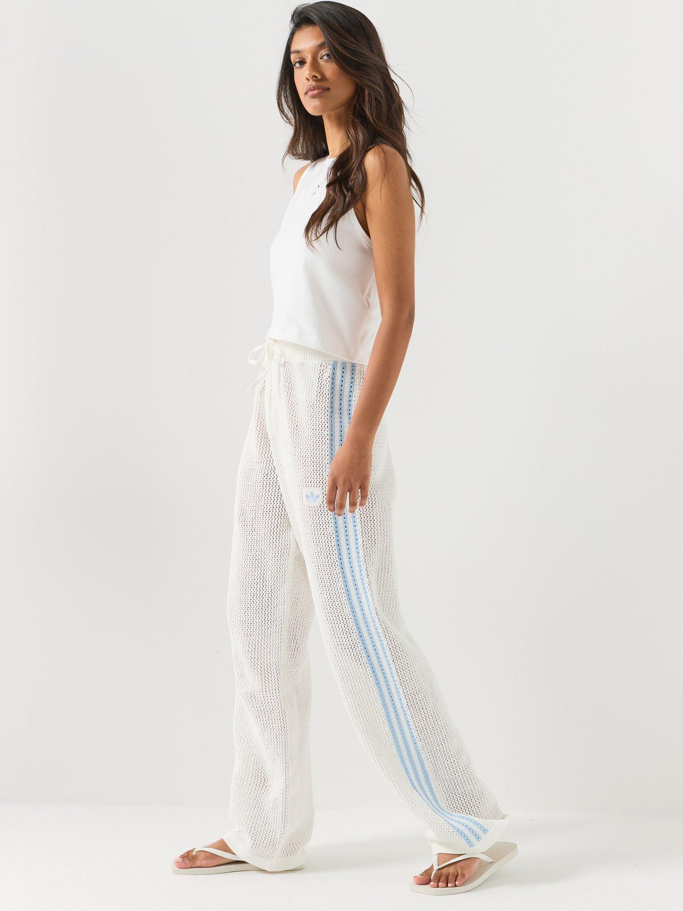 Image 6 of 6 of adidas Originals Women's Crochet Track Pants - White