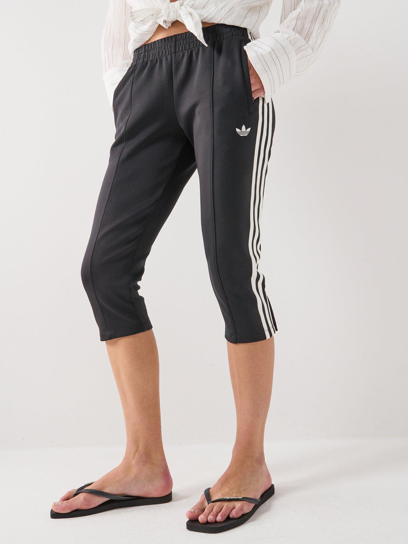 adidas Originals Womens 3/4 Super Star Track Capri Pants - Black