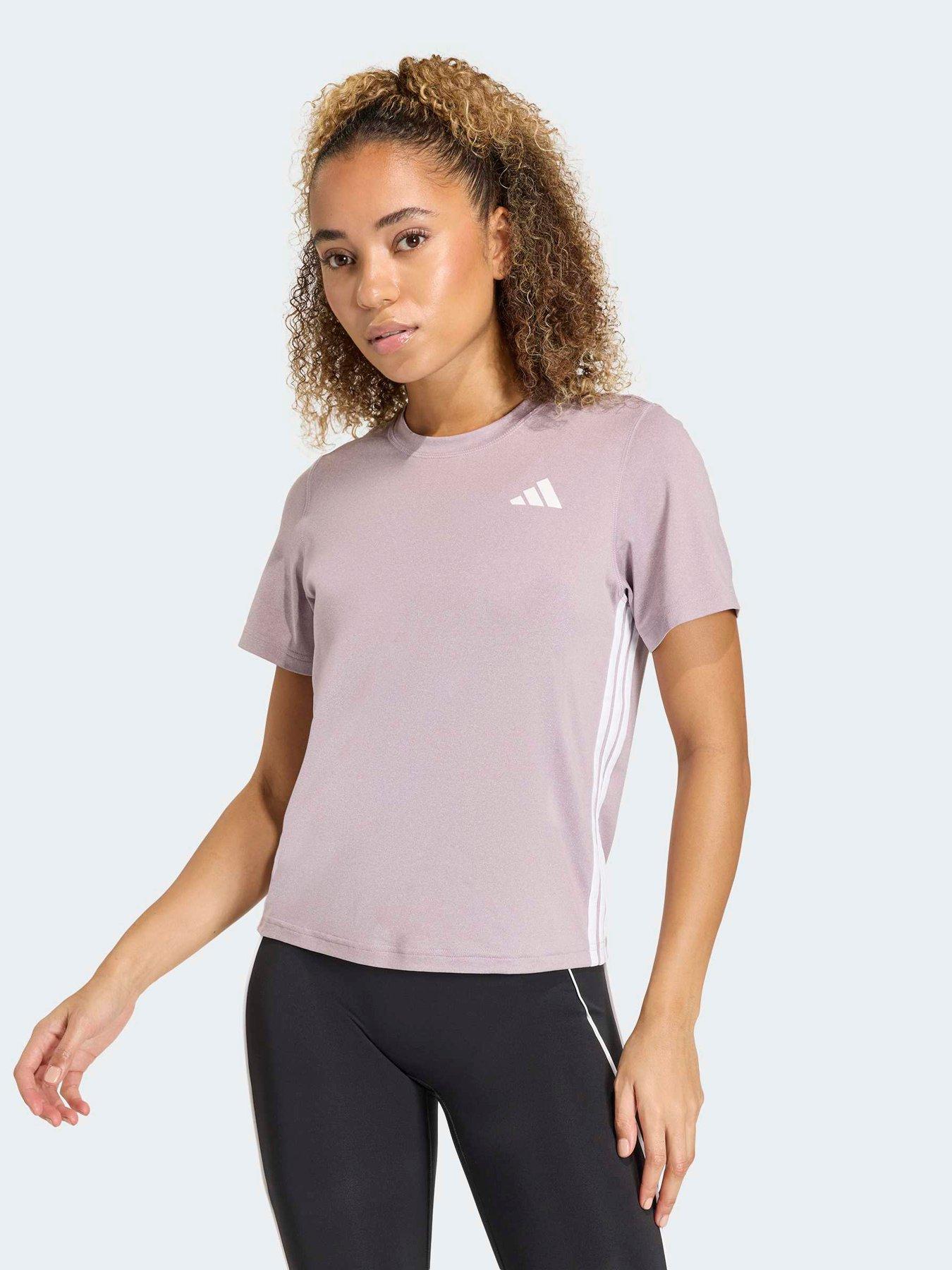 adidas Womens Training Workout Essentials Crop Tee - Taupe