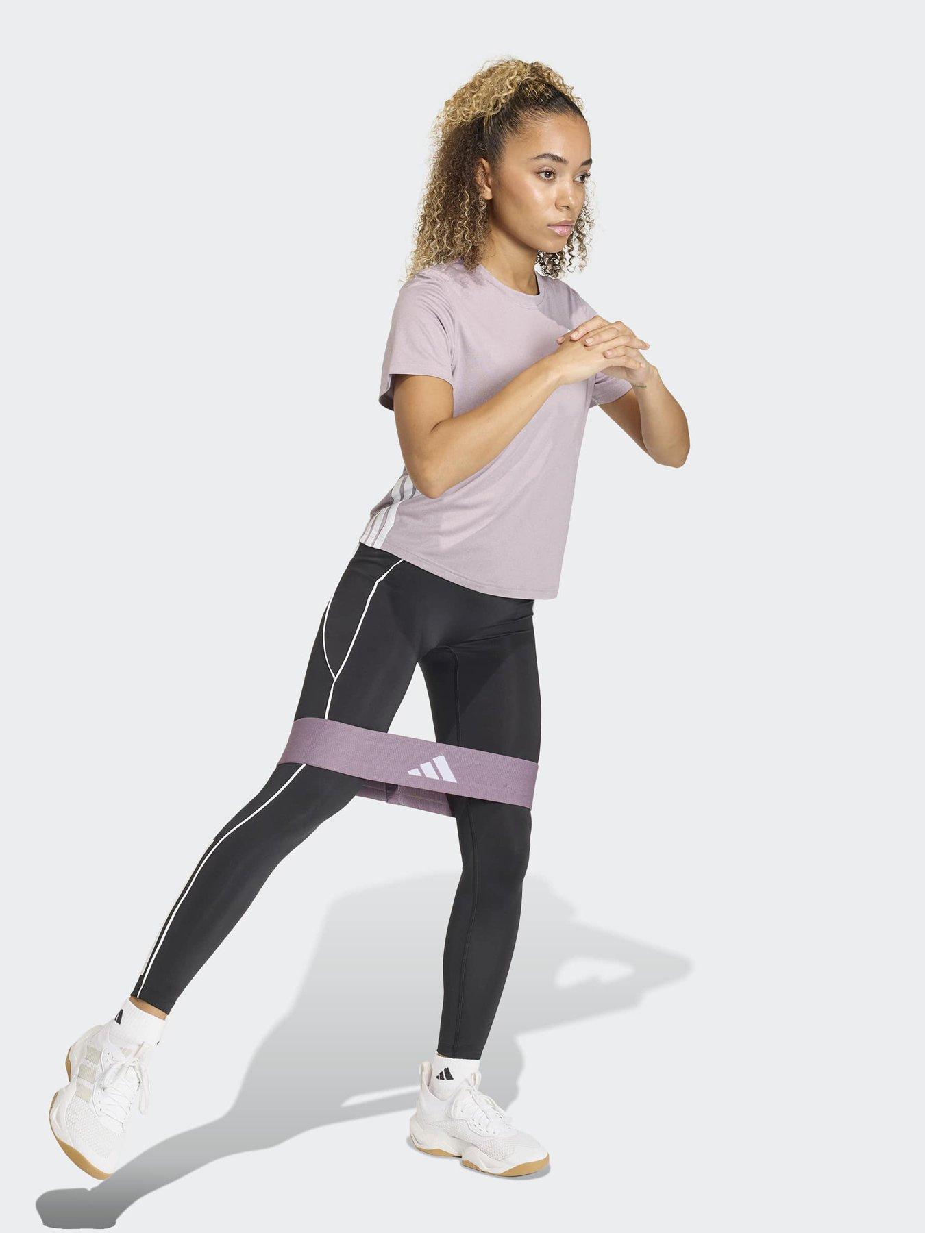 Image 3 of 5 of adidas Women's Training Workout Essentils Crop Tee- Brown