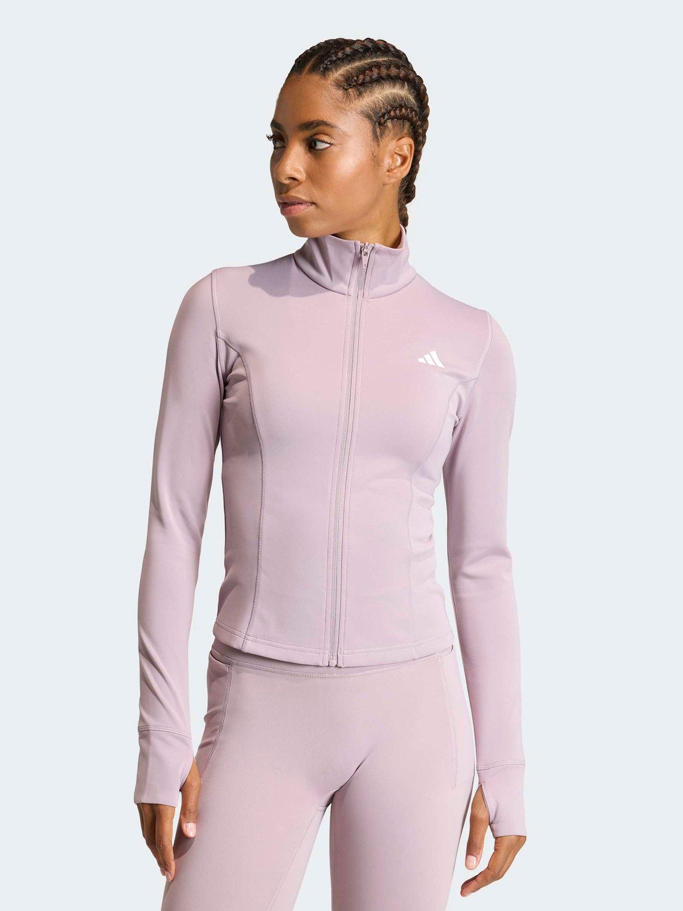 adidas Womens Training Workout Essentials Jacket-brown