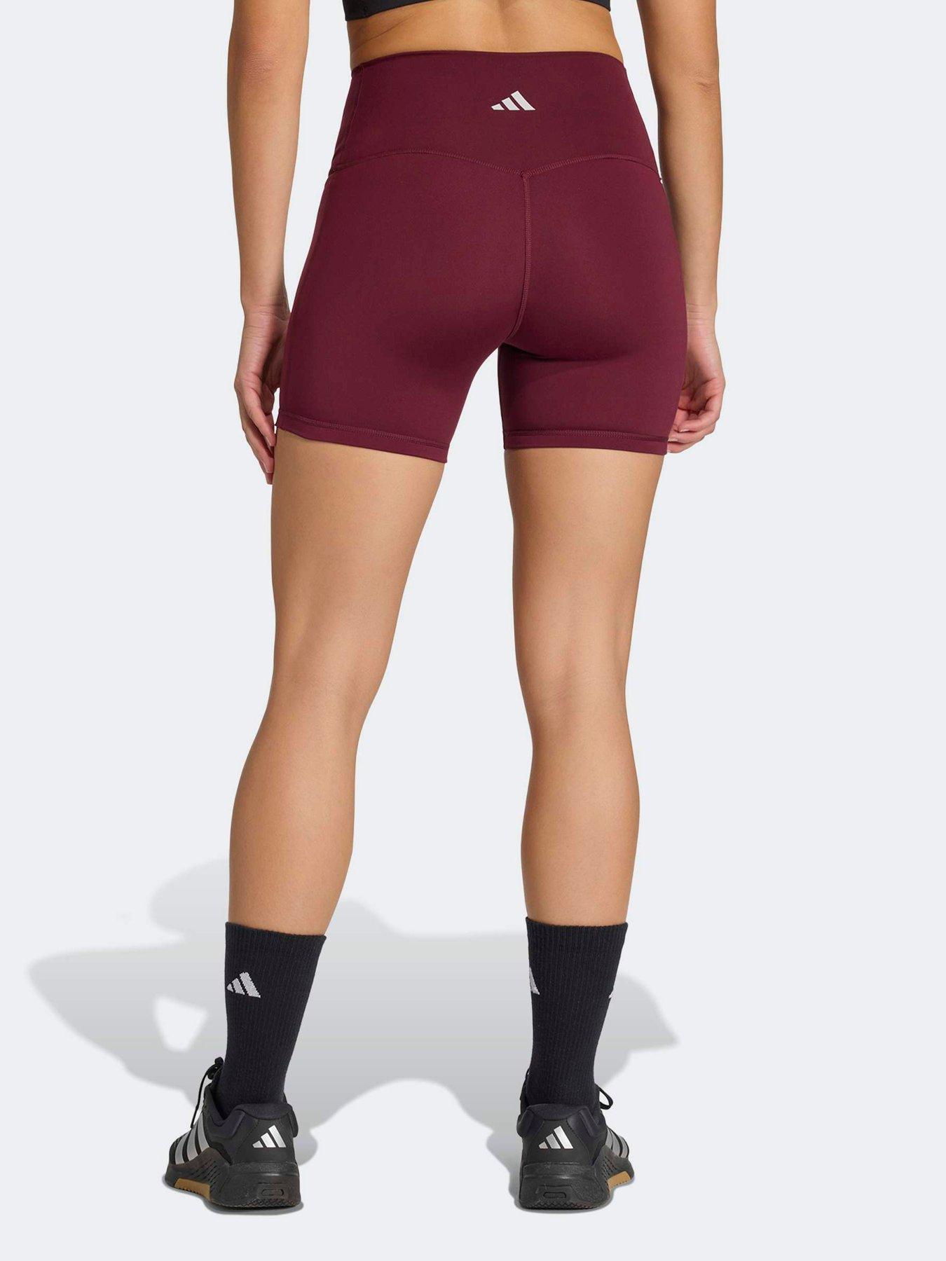  image of adidas-womens-training-3-stripe-sculpt-tight--maroon