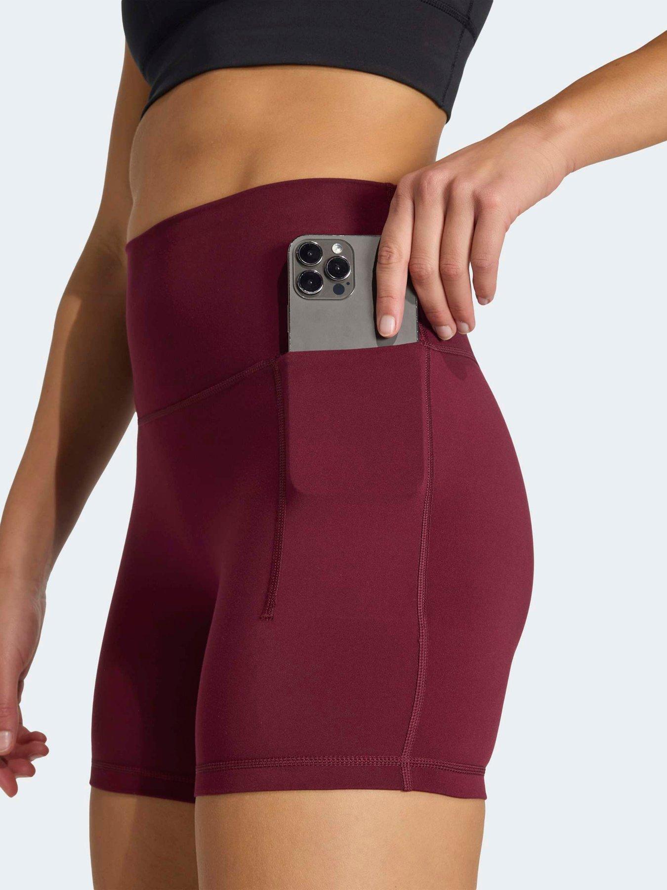 Image 4 of 5 of adidas Women's Training 3 Stripe Sculpt Tight- Maroon