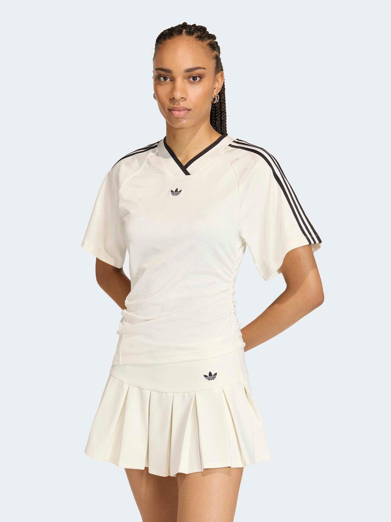 Image 1 of 6 of adidas Originals Women's Rouched Football Jersey - White