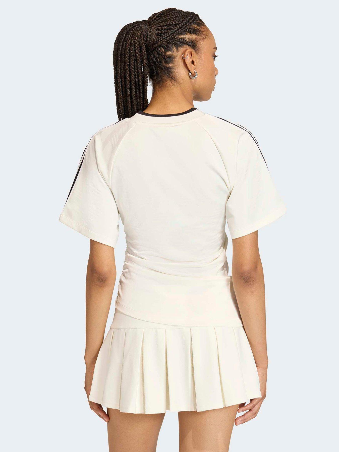 Image 2 of 6 of adidas Originals Women's Rouched Football Jersey - White