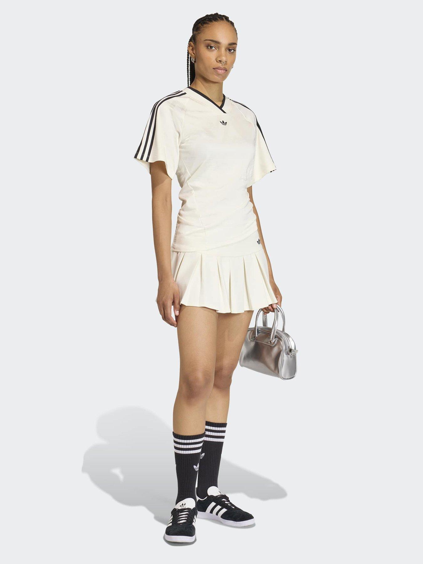 Image 3 of 6 of adidas Originals Women's Rouched Football Jersey - White