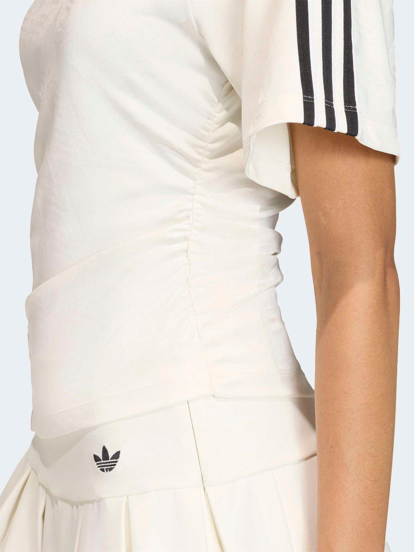 Image 5 of 6 of adidas Originals Women's Rouched Football Jersey - White