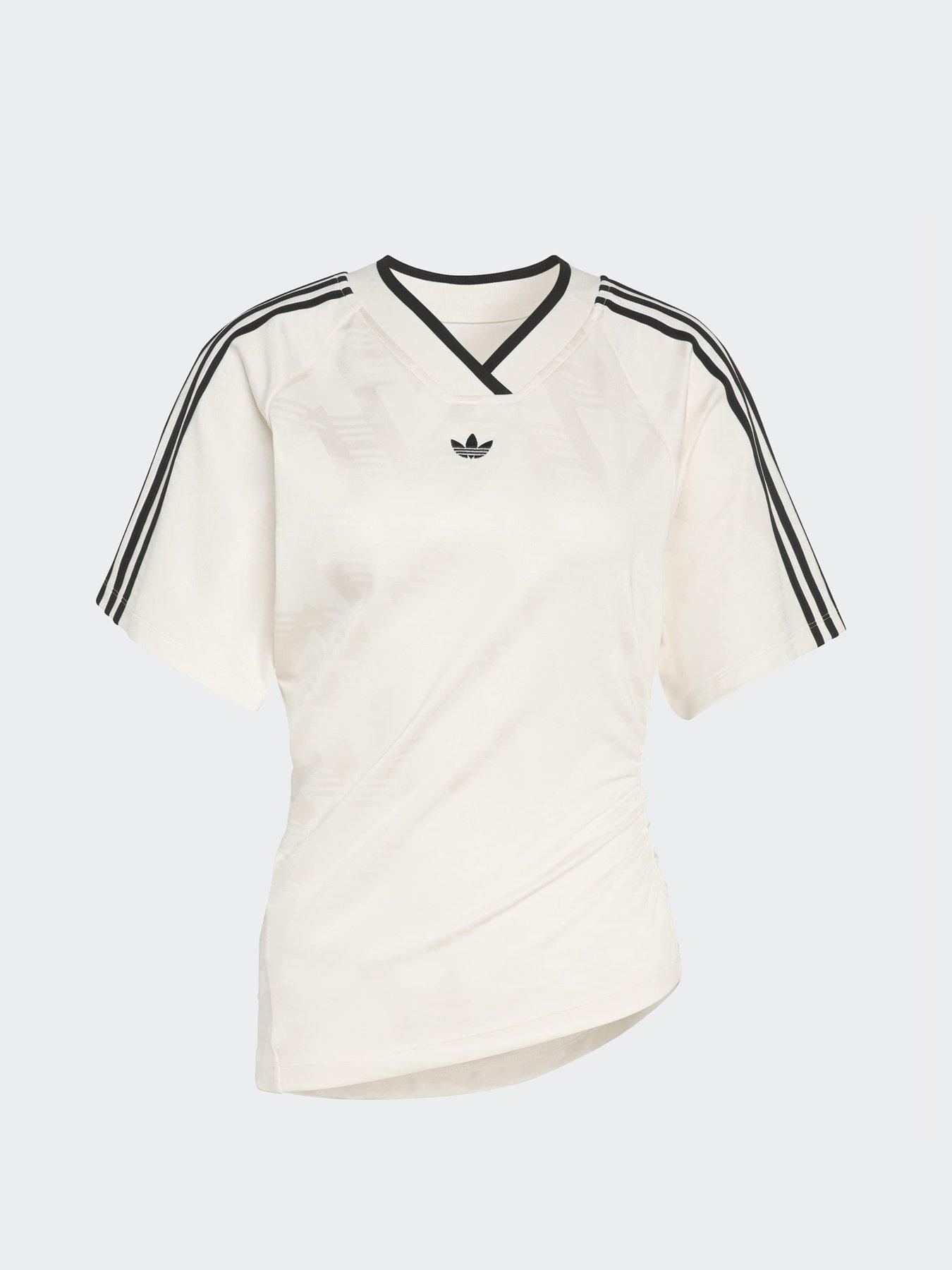 Image 6 of 6 of adidas Originals Women's Rouched Football Jersey - White
