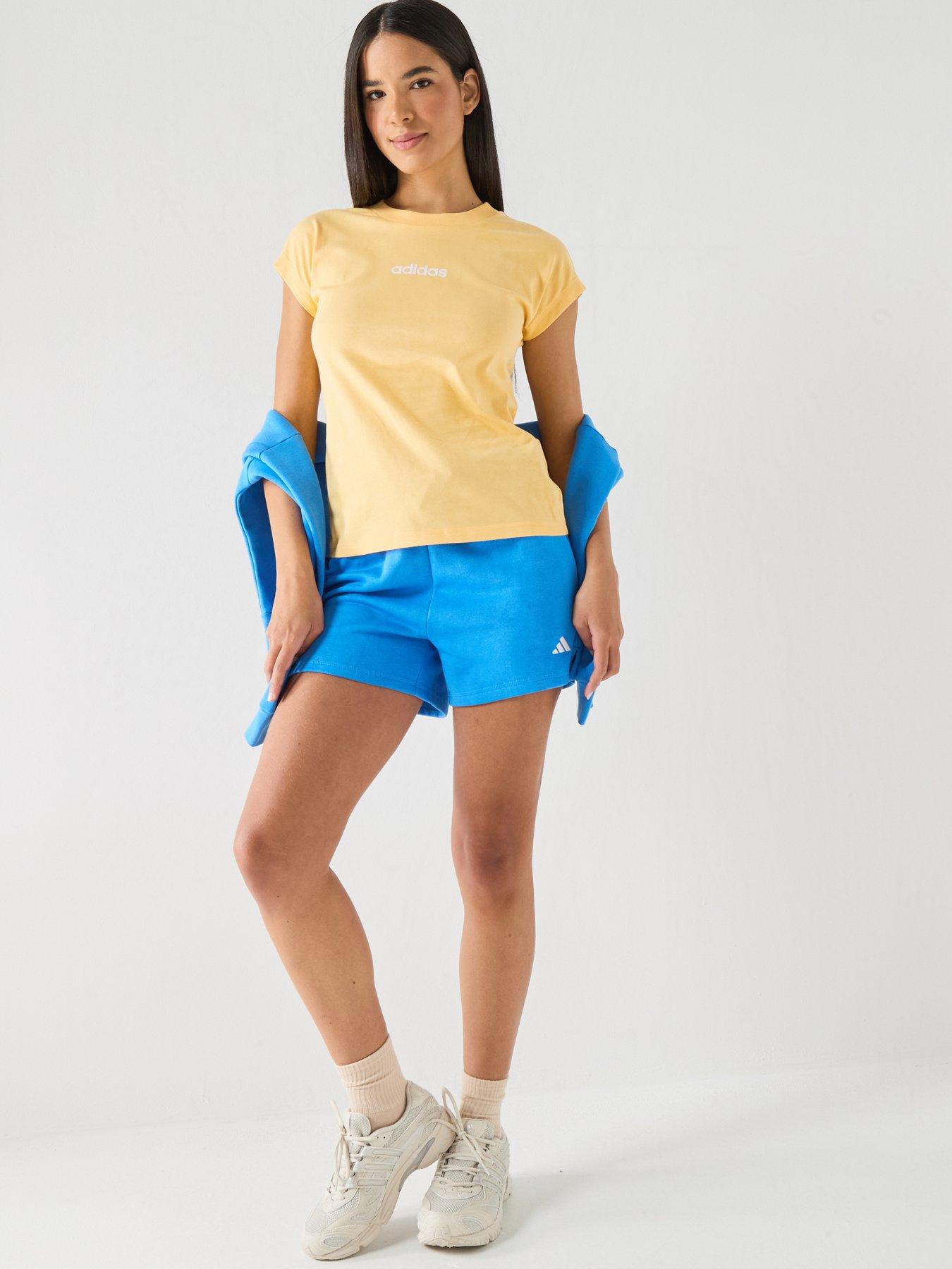 Image 3 of 7 of adidas Sportswear Womens Essentials Linear Cotton T-shirt - Yellow