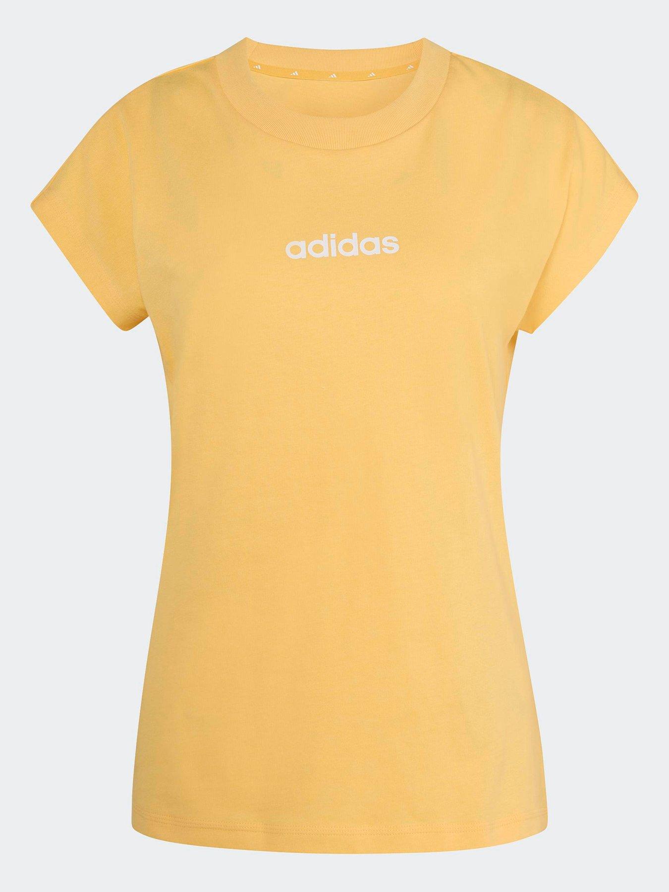 Image 7 of 7 of adidas Sportswear Womens Essentials Linear Cotton T-shirt - Yellow