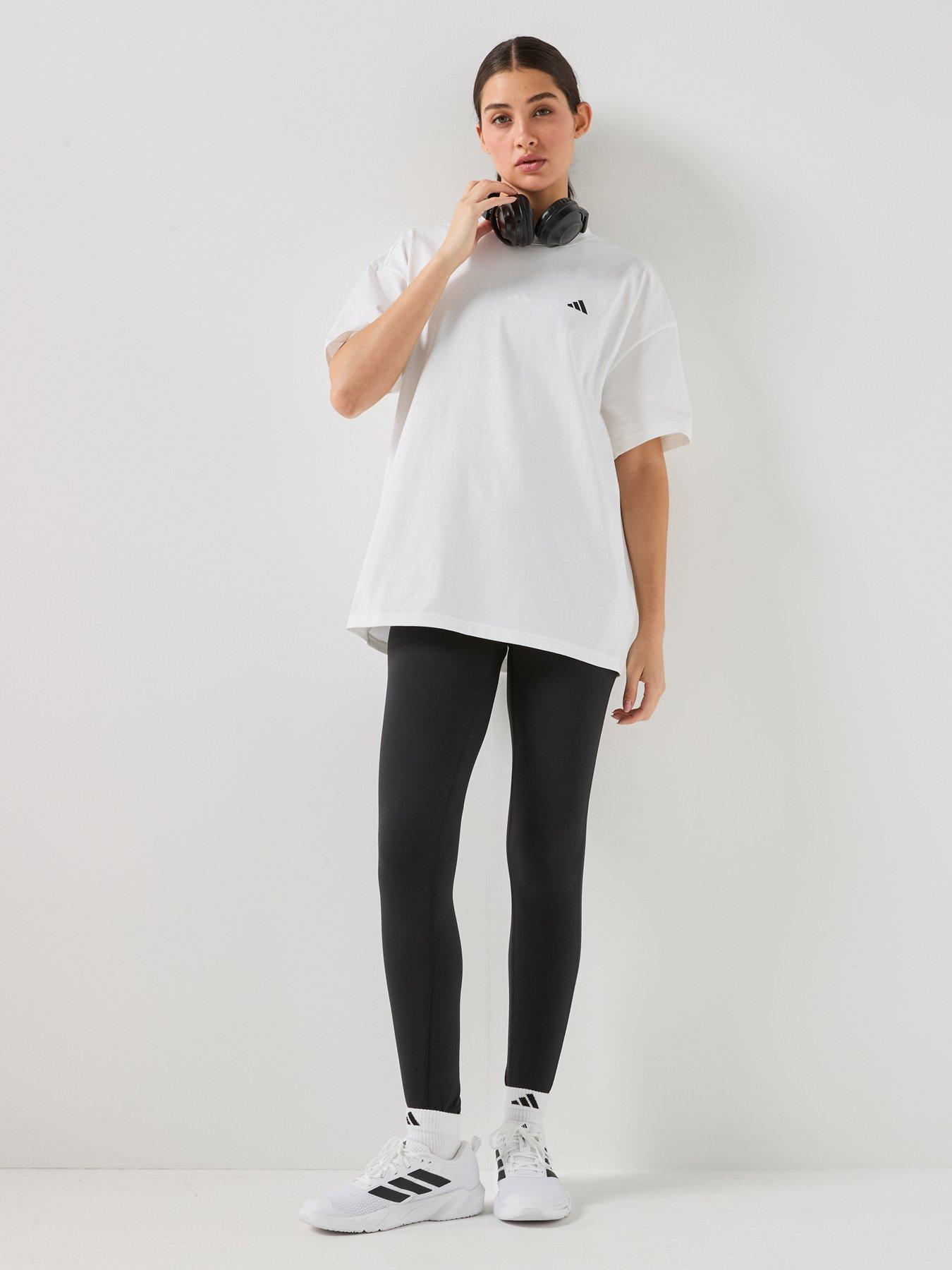 Image 3 of 5 of adidas Women's Training Power Essentials T-Shirt - White