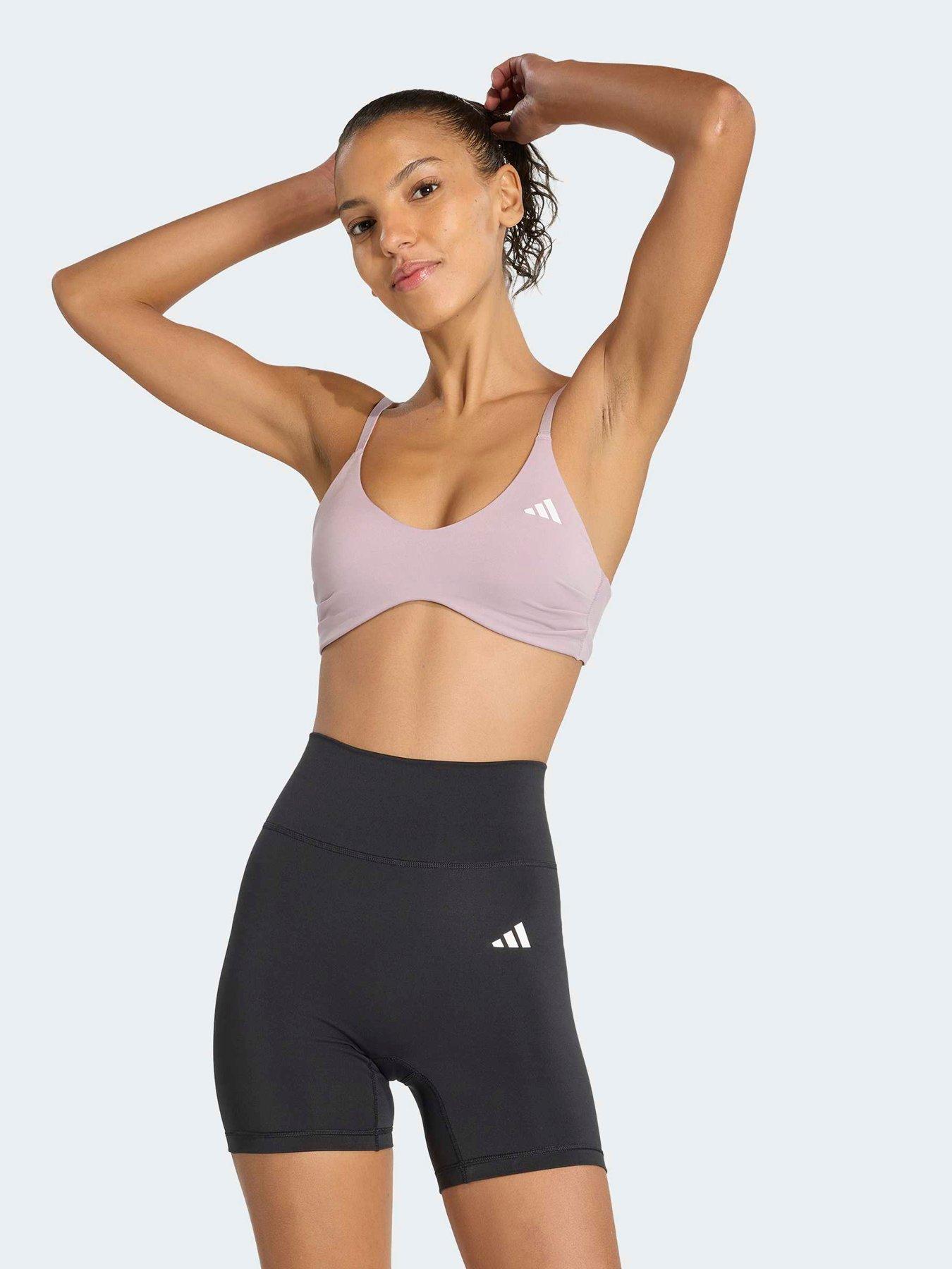 adidas Womens Training Workout Essentials Light Support Bra-blue
