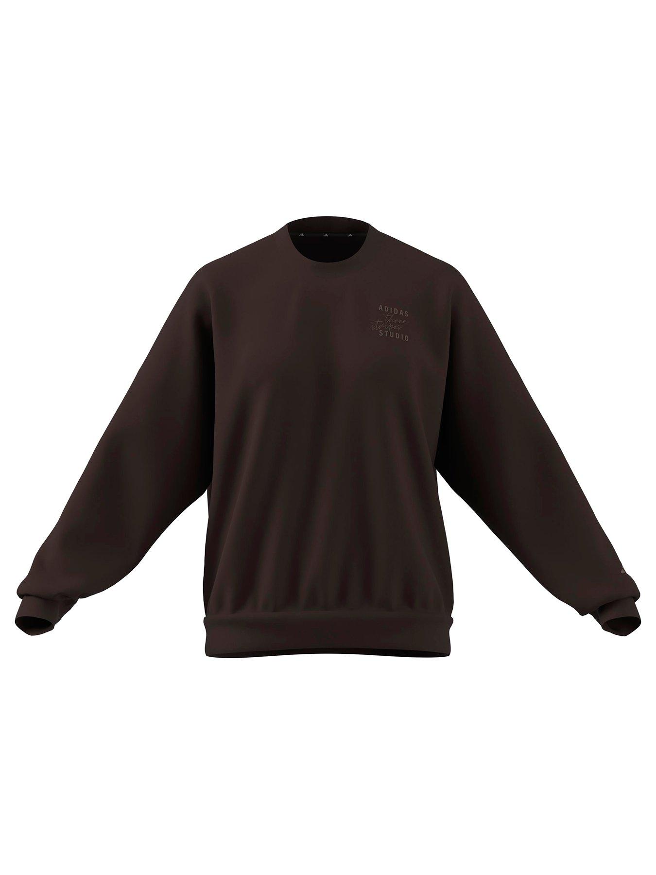Image 1 of 3 of adidas Sportswear adidas Performance Three Stripes Studios Sweatshirt - Brown