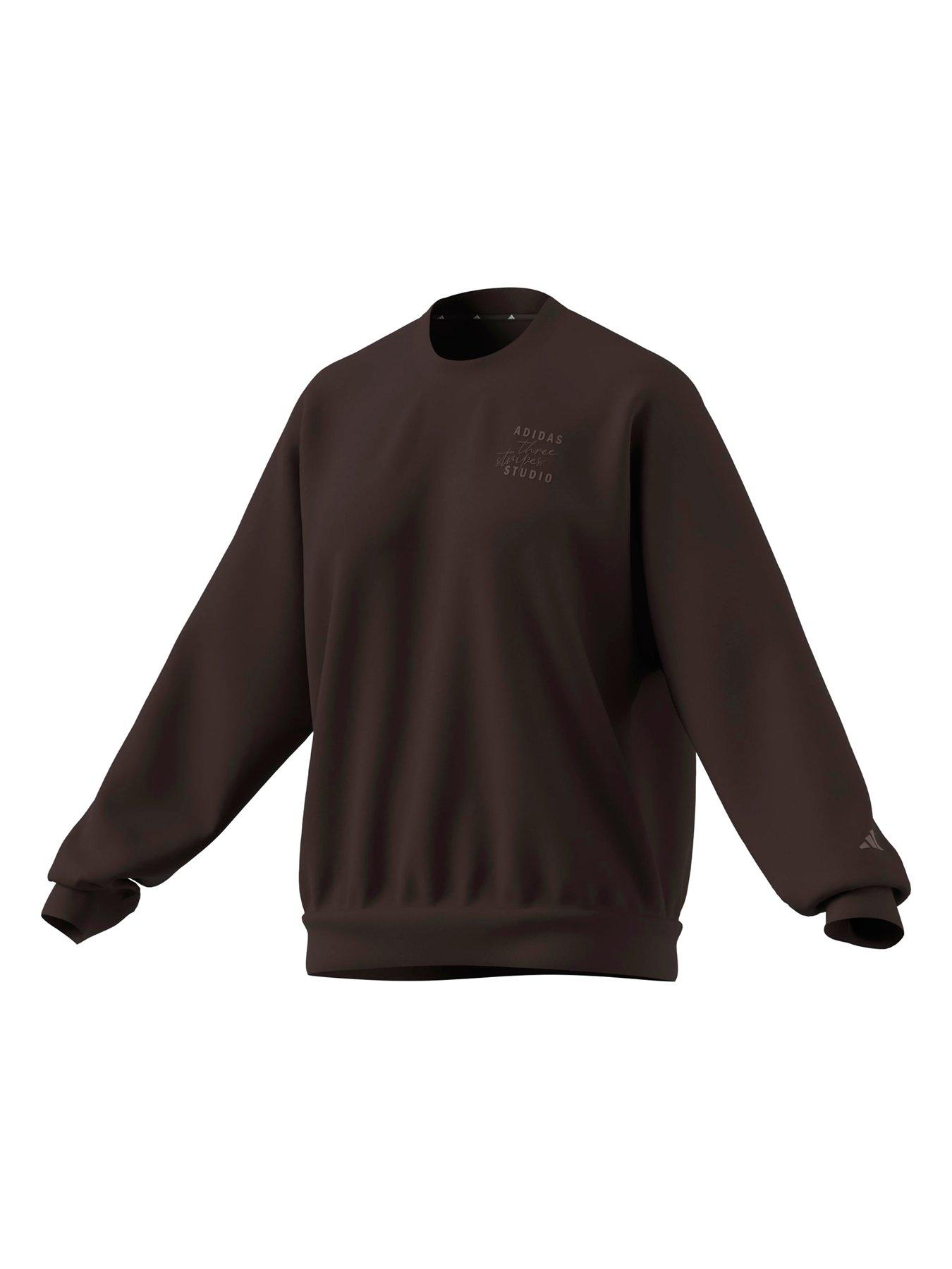 Image 3 of 3 of adidas Sportswear adidas Performance Three Stripes Studios Sweatshirt - Brown