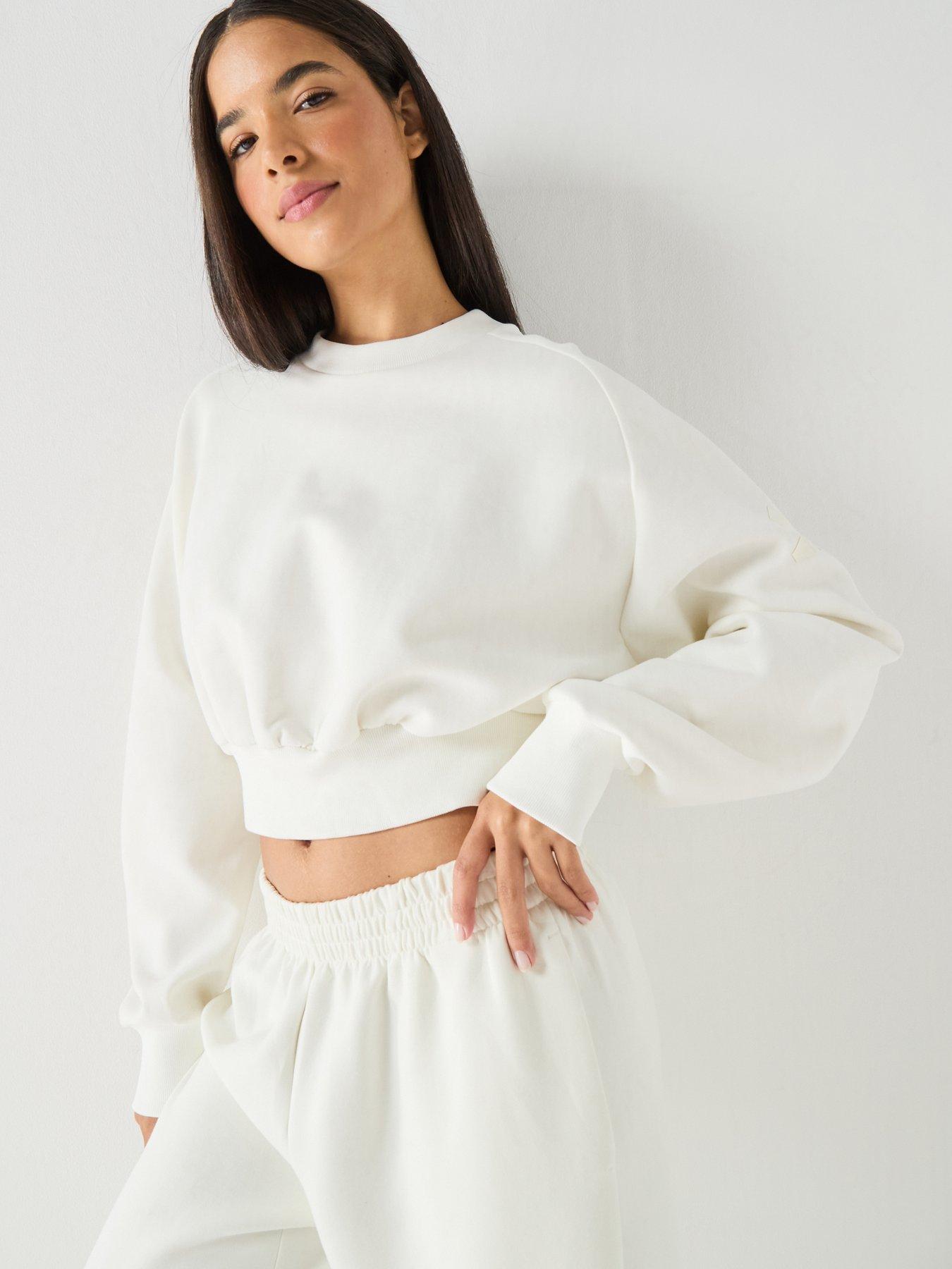 Image 1 of 6 of adidas Sportswear Women's Soft Lux Loose Sweatshirt - White