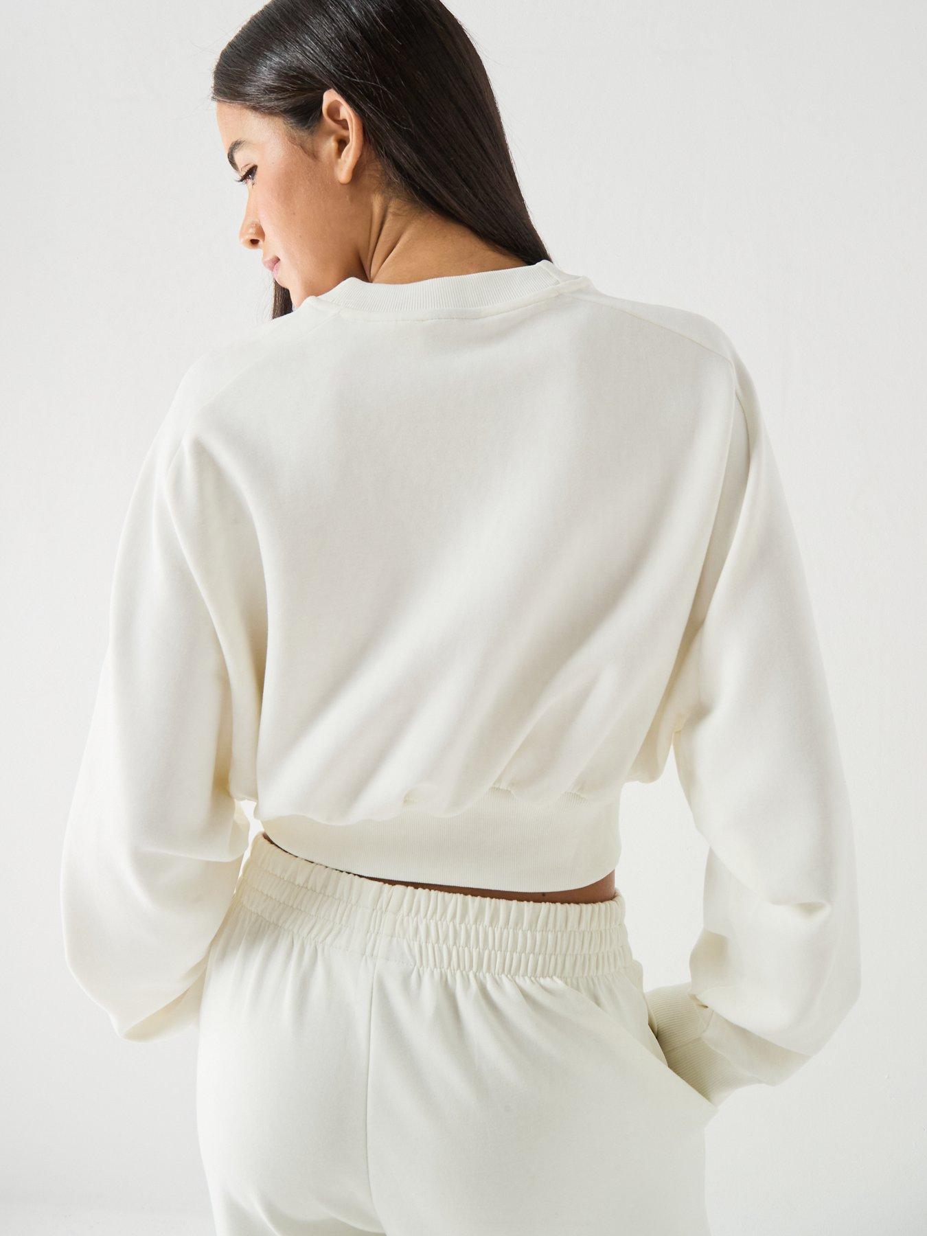 Image 2 of 6 of adidas Sportswear Women's Soft Lux Loose Sweatshirt - White