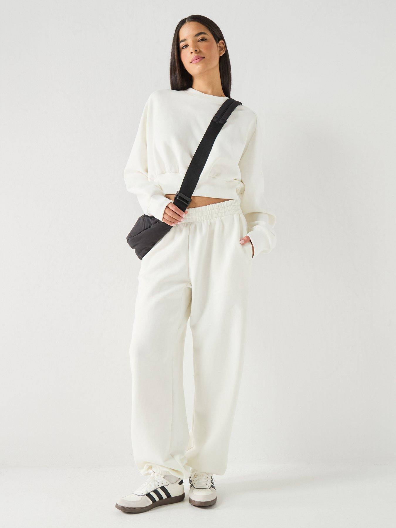 Image 3 of 6 of adidas Sportswear Women's Soft Lux Loose Sweatshirt - White