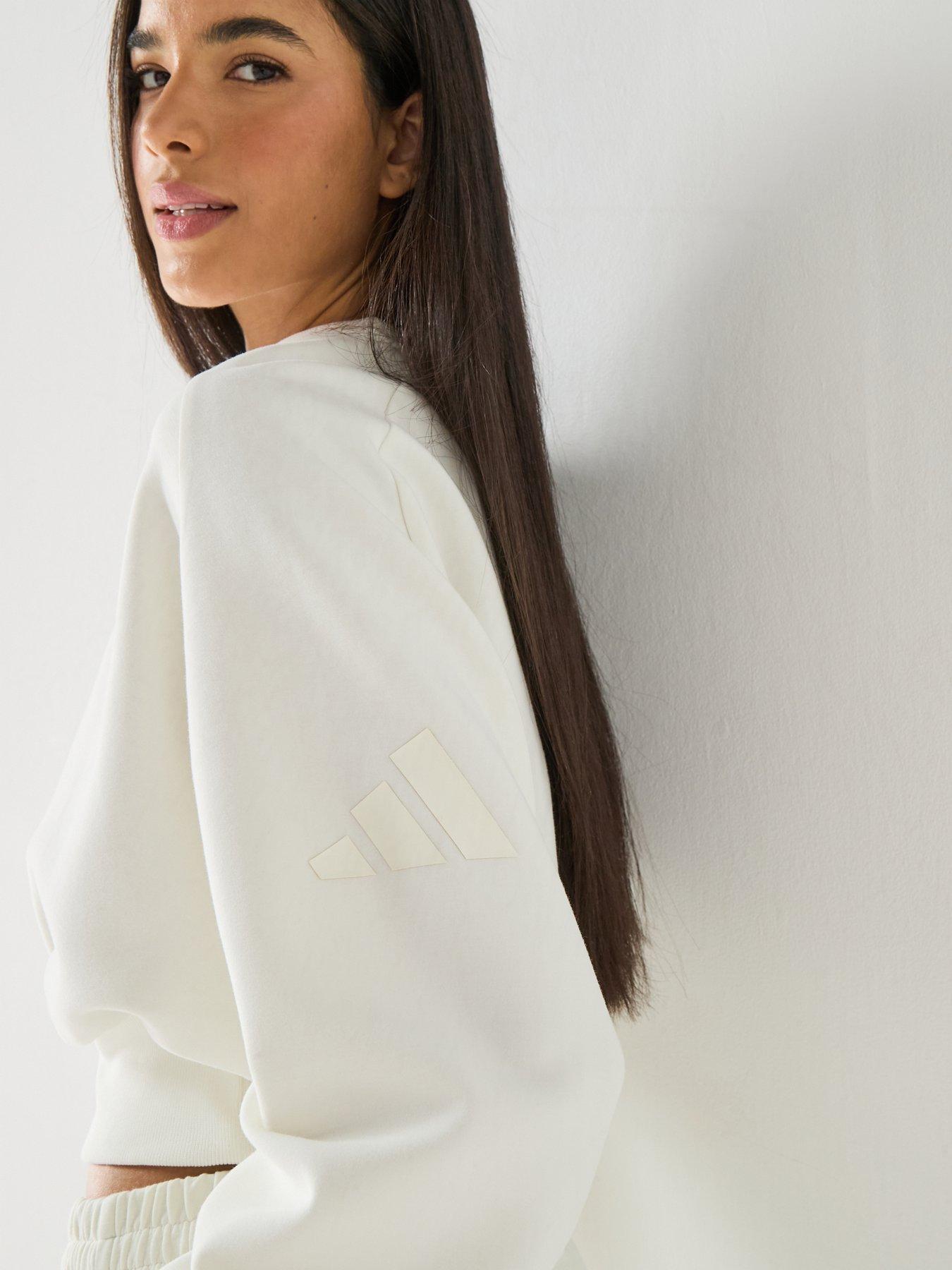 Image 5 of 6 of adidas Sportswear Women's Soft Lux Loose Sweatshirt - White