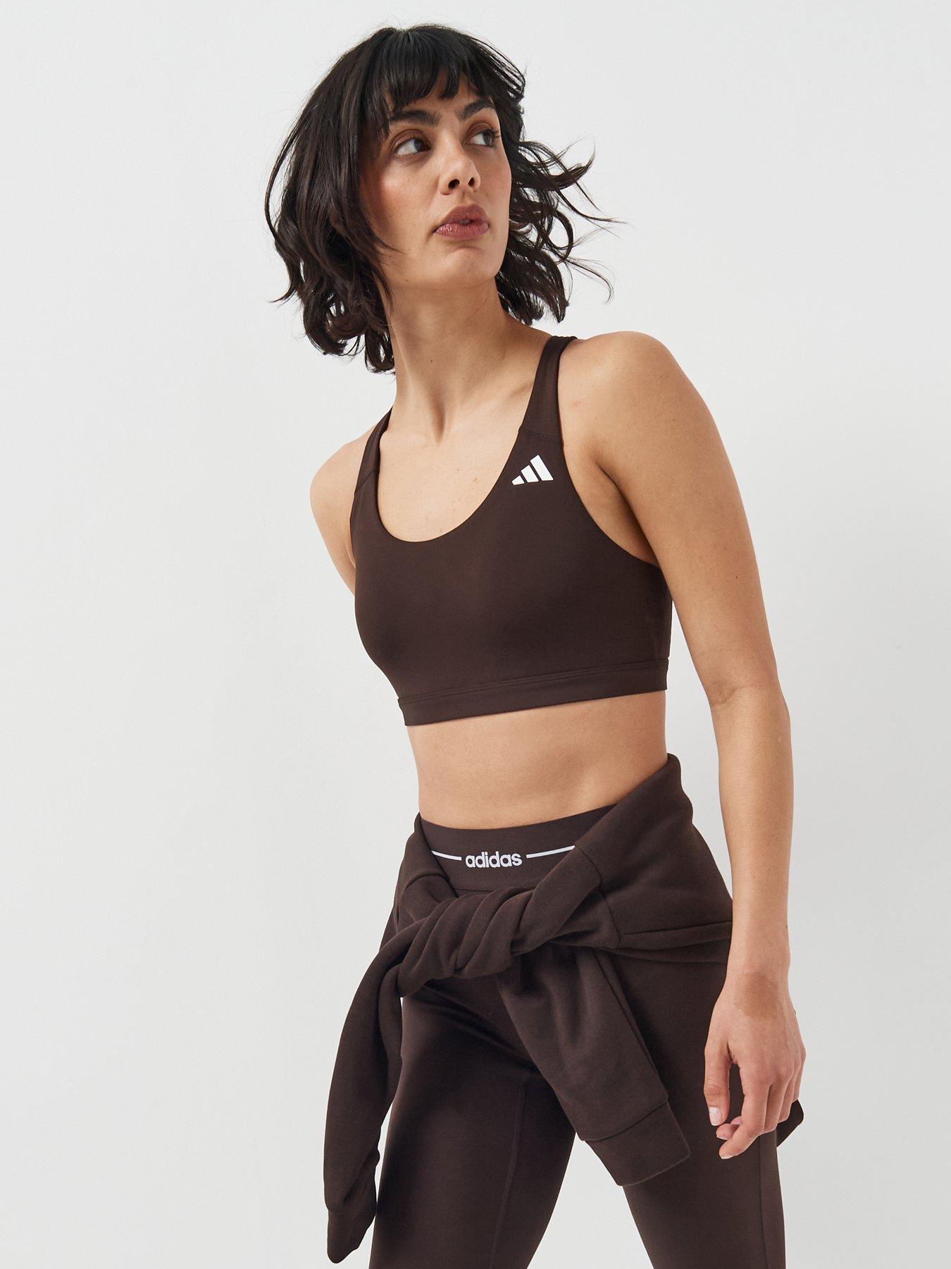 Image 1 of 5 of adidas Women's Training Workout Essentials Medium Support Bra - Brown