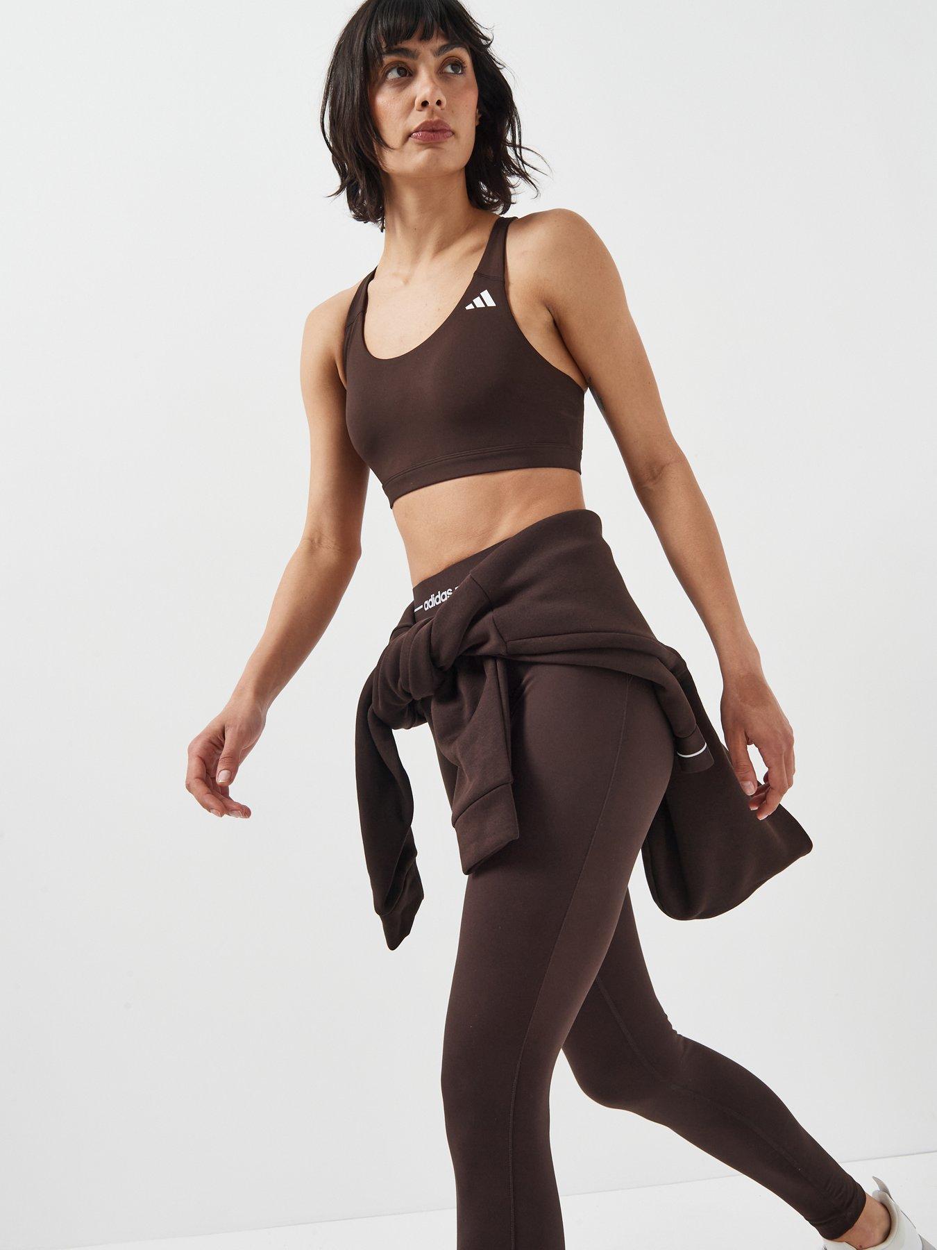 Image 5 of 5 of adidas Women's Training Workout Essentials Medium Support Bra - Brown