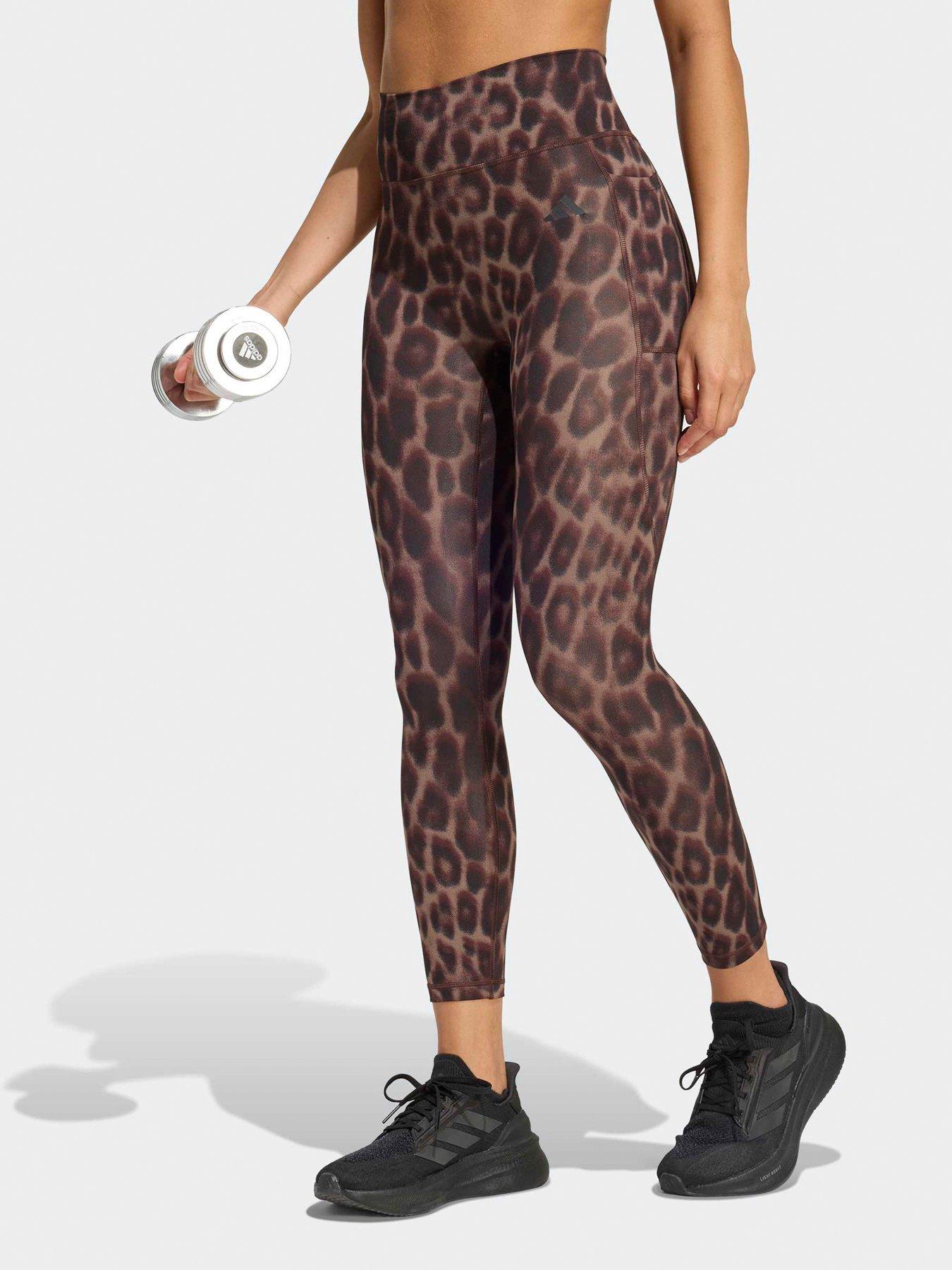 adidas Women's Training Workout Essentials Plus 7/8 Tights - Brown