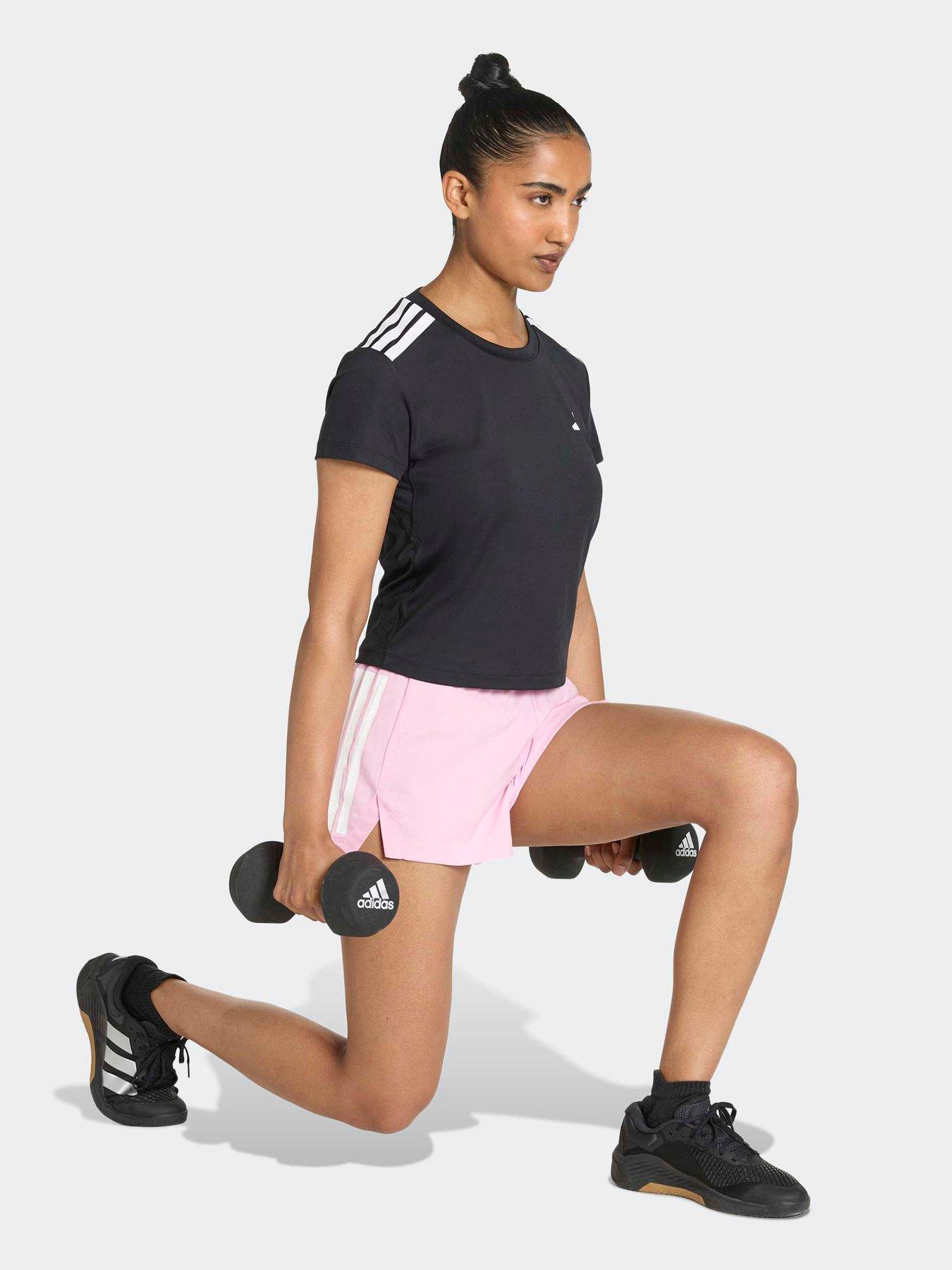 Image 3 of 5 of adidas Women's Training Hyperglam Woven Shorts - Pink