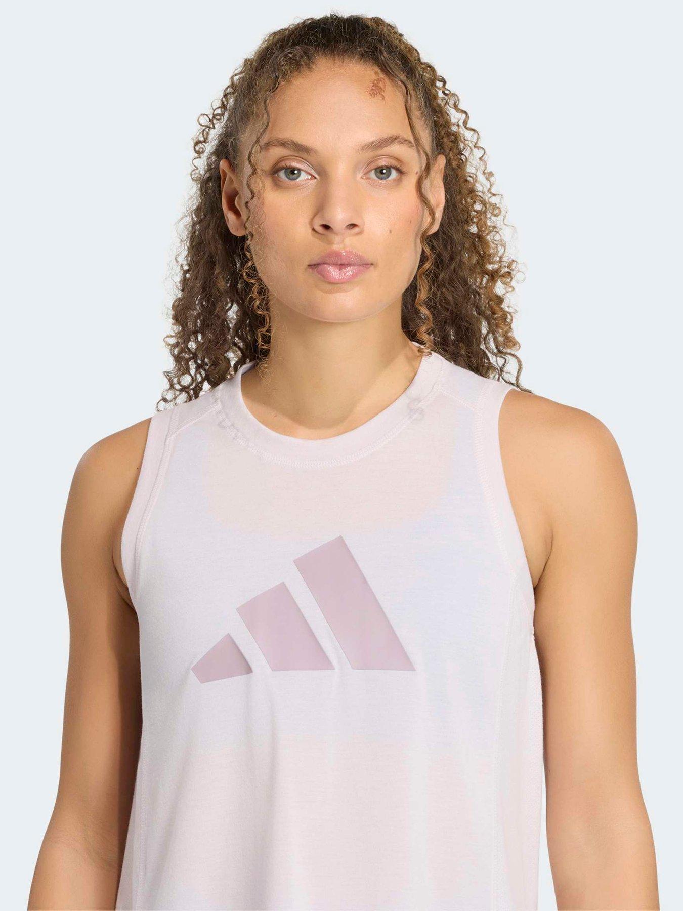 Image 4 of 5 of adidas Womens Training Workout Essentials Tank - Taupe