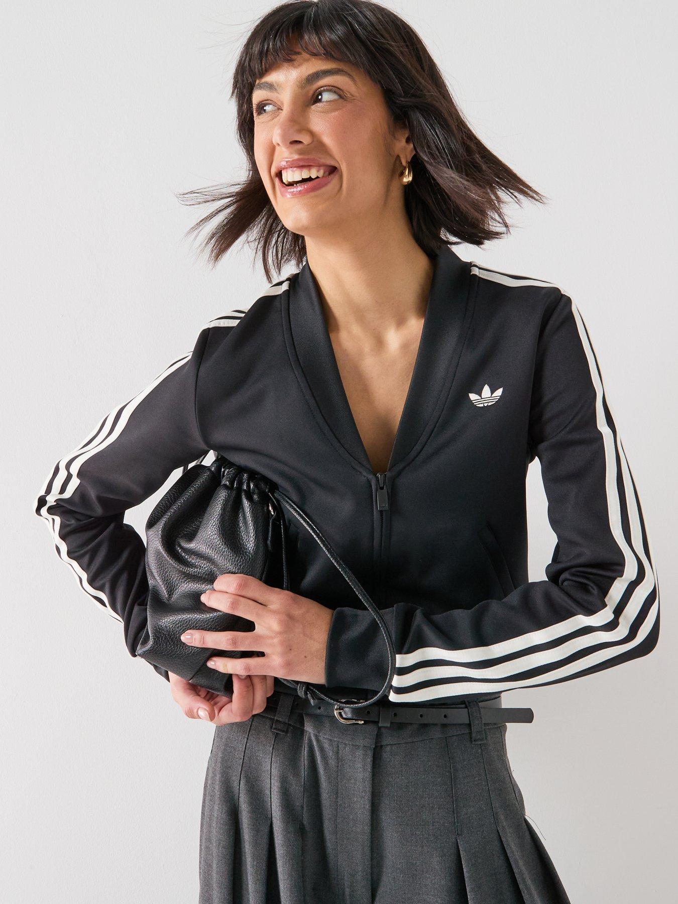 adidas gazelle silver green womens Adidas Womens Super Star Track Jacket - Black