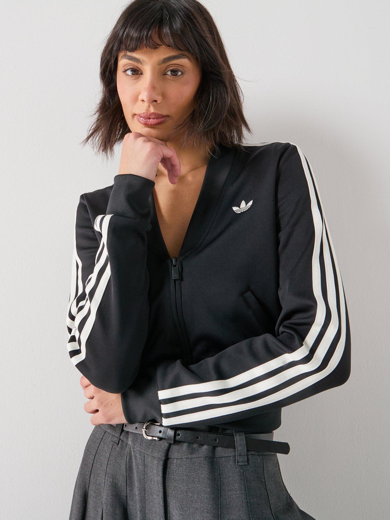 adidas gazelle silver green womens Adidas Womens Super Star Track Jacket - Black