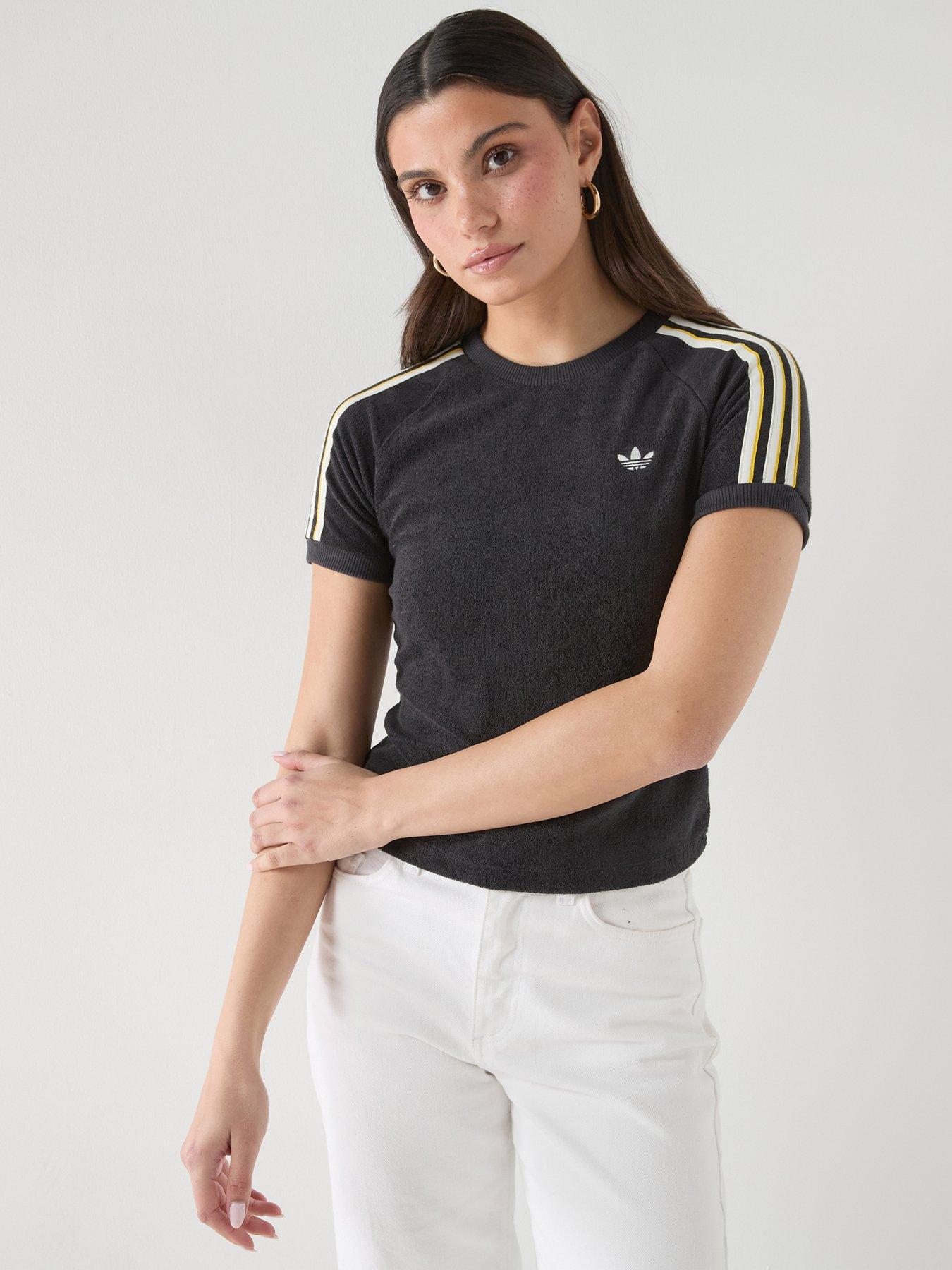 adidas Originals Women's Terry Towel Cali T-Shirt - Black
