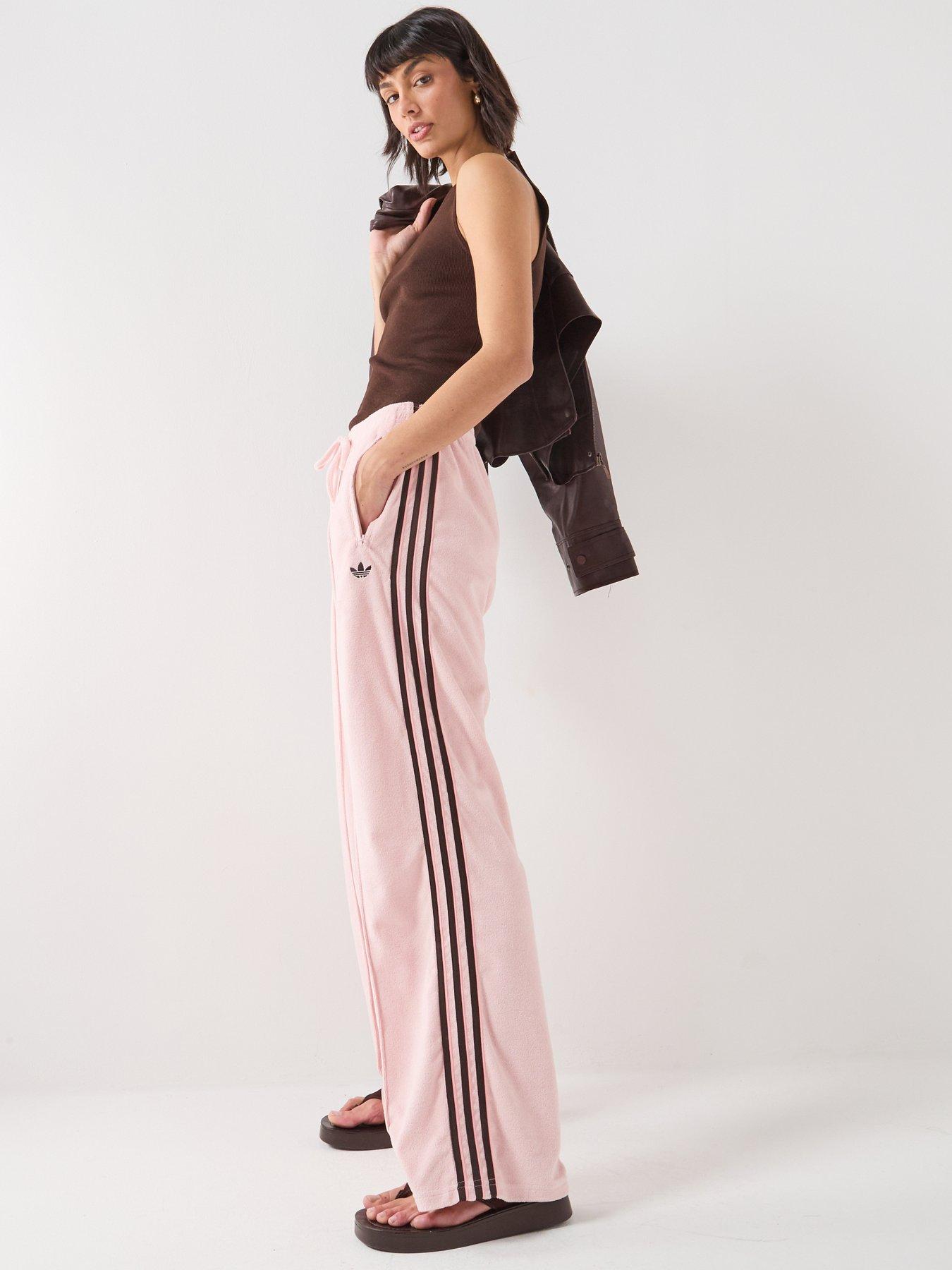 adidas Originals Women's Terry Towel Firebird Pants - Pink