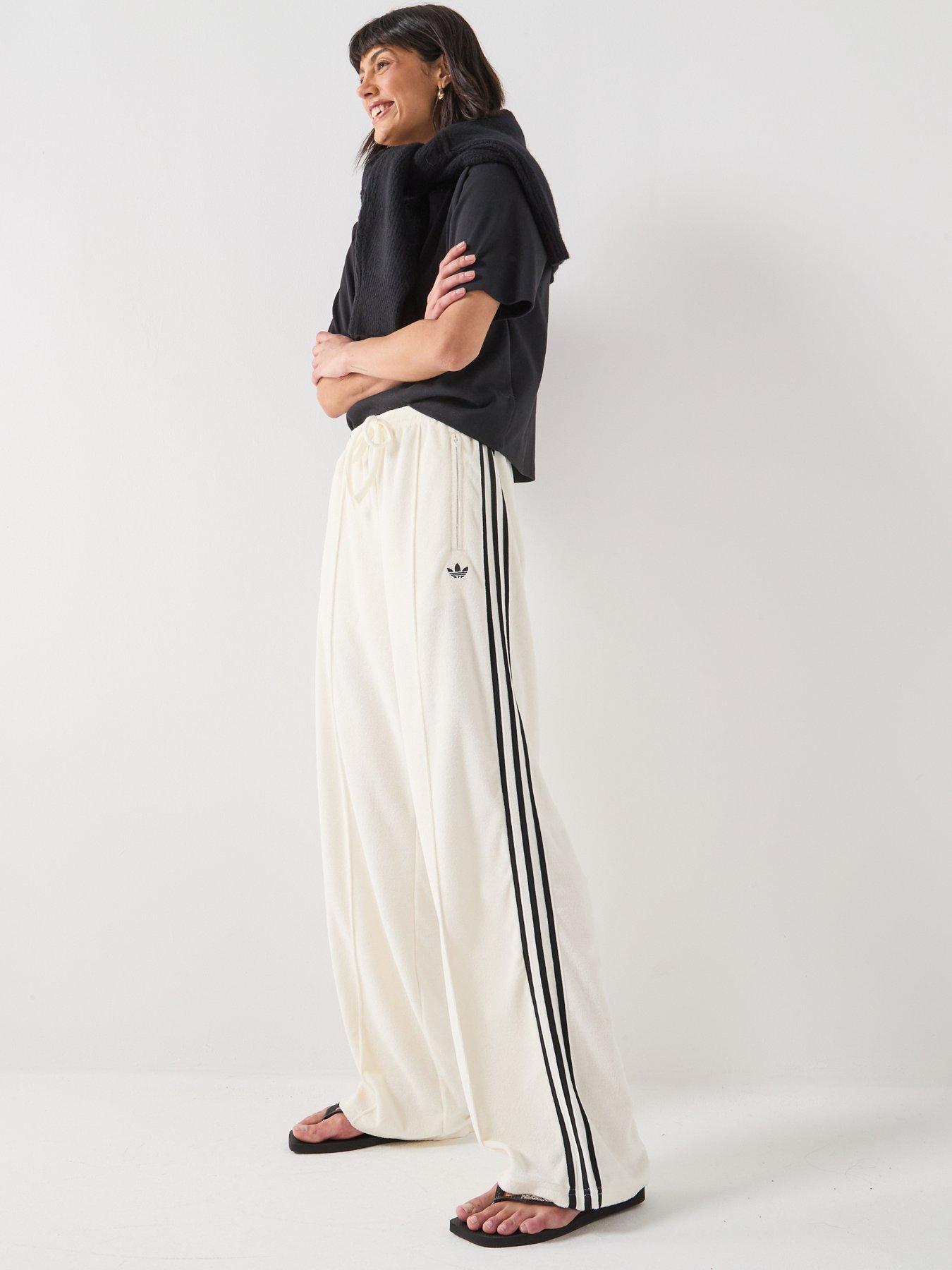 adidas Originals Women's Terry Towel Firebird Pants - White