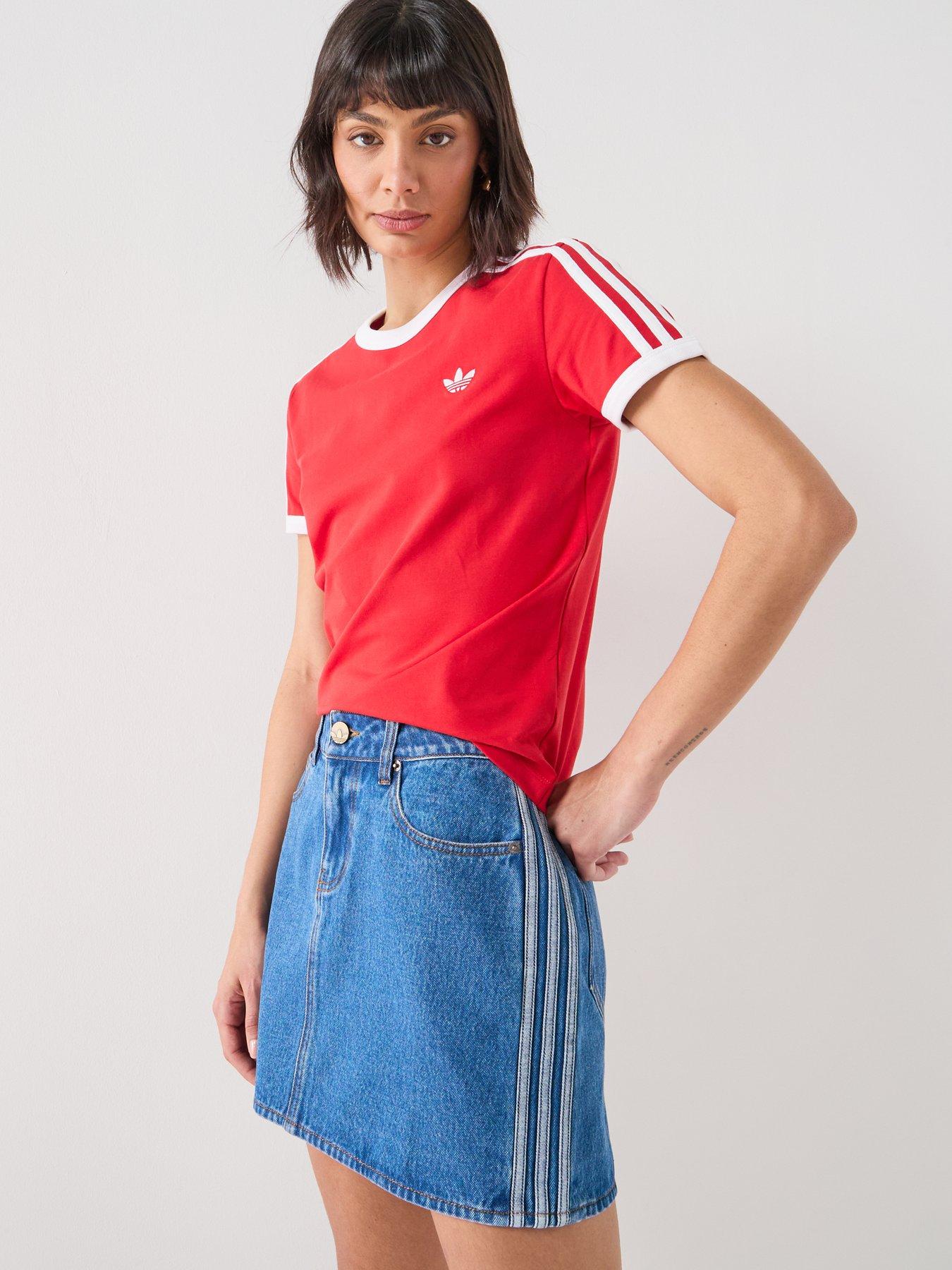 adidas Originals Women's 3 Stripes Skirt Denim - Blue