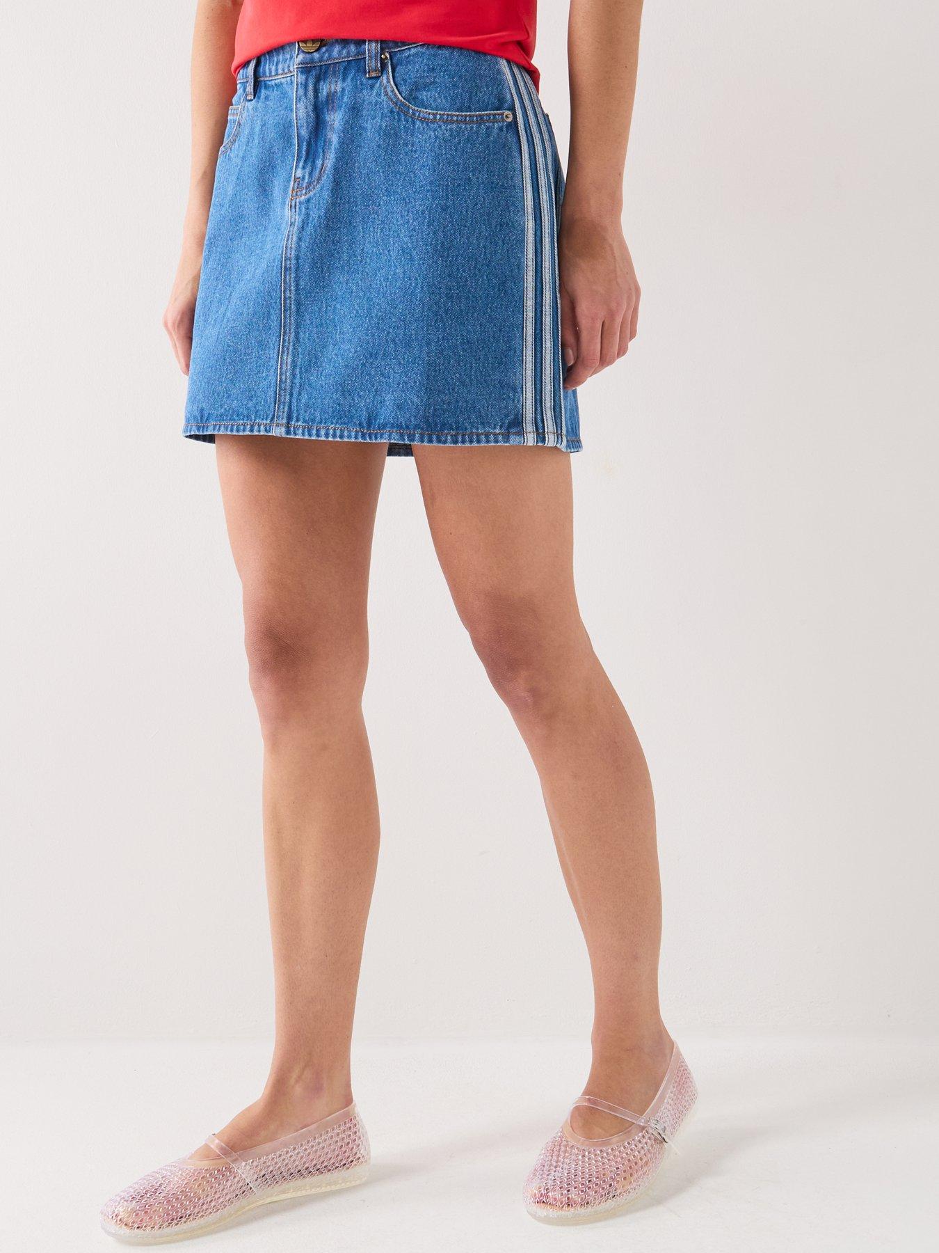 Image 3 of 5 of adidas Originals Women's 3 Stripes Skirt Denim - Blue