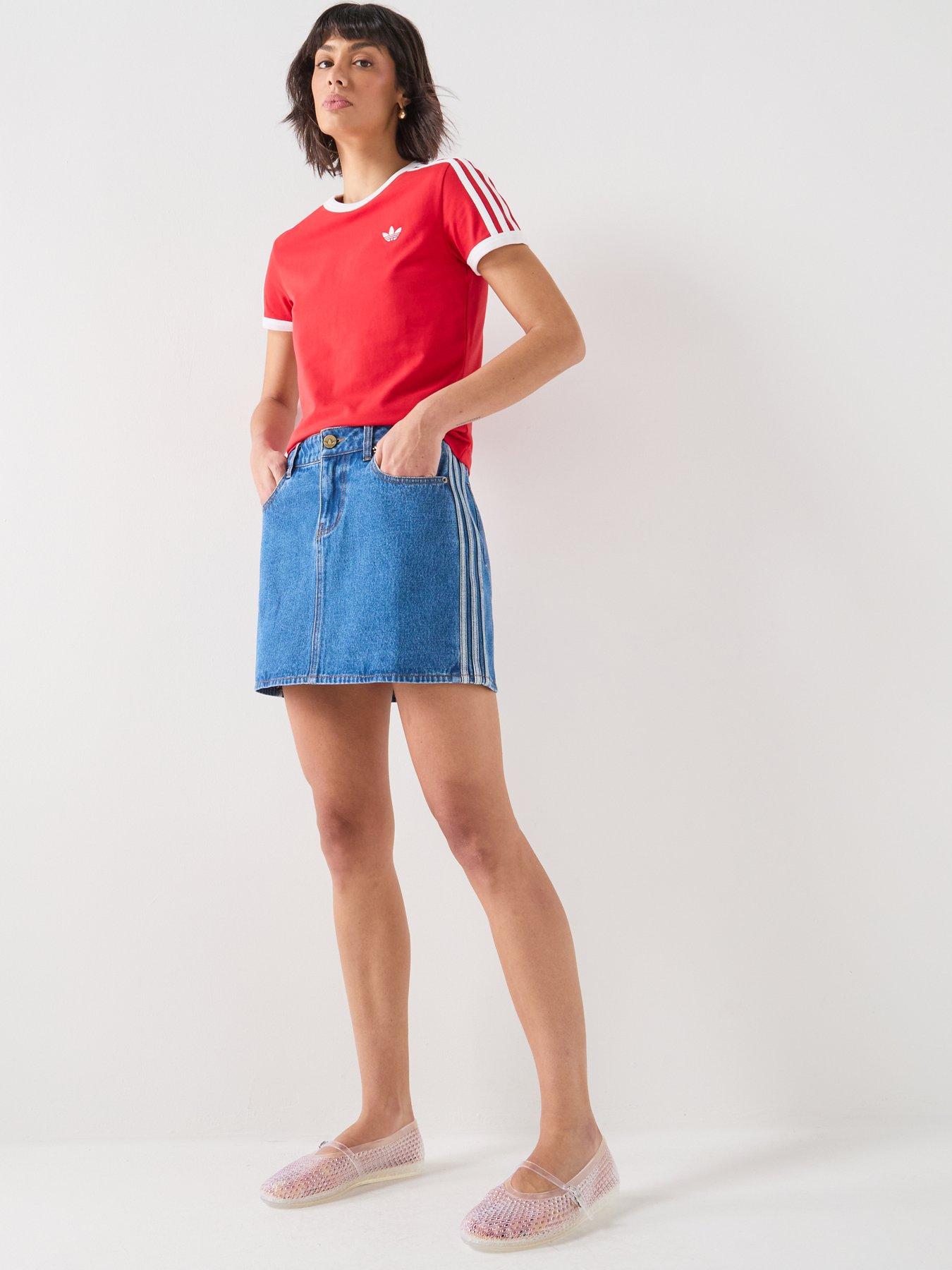 Image 5 of 5 of adidas Originals Women's 3 Stripes Skirt Denim - Blue