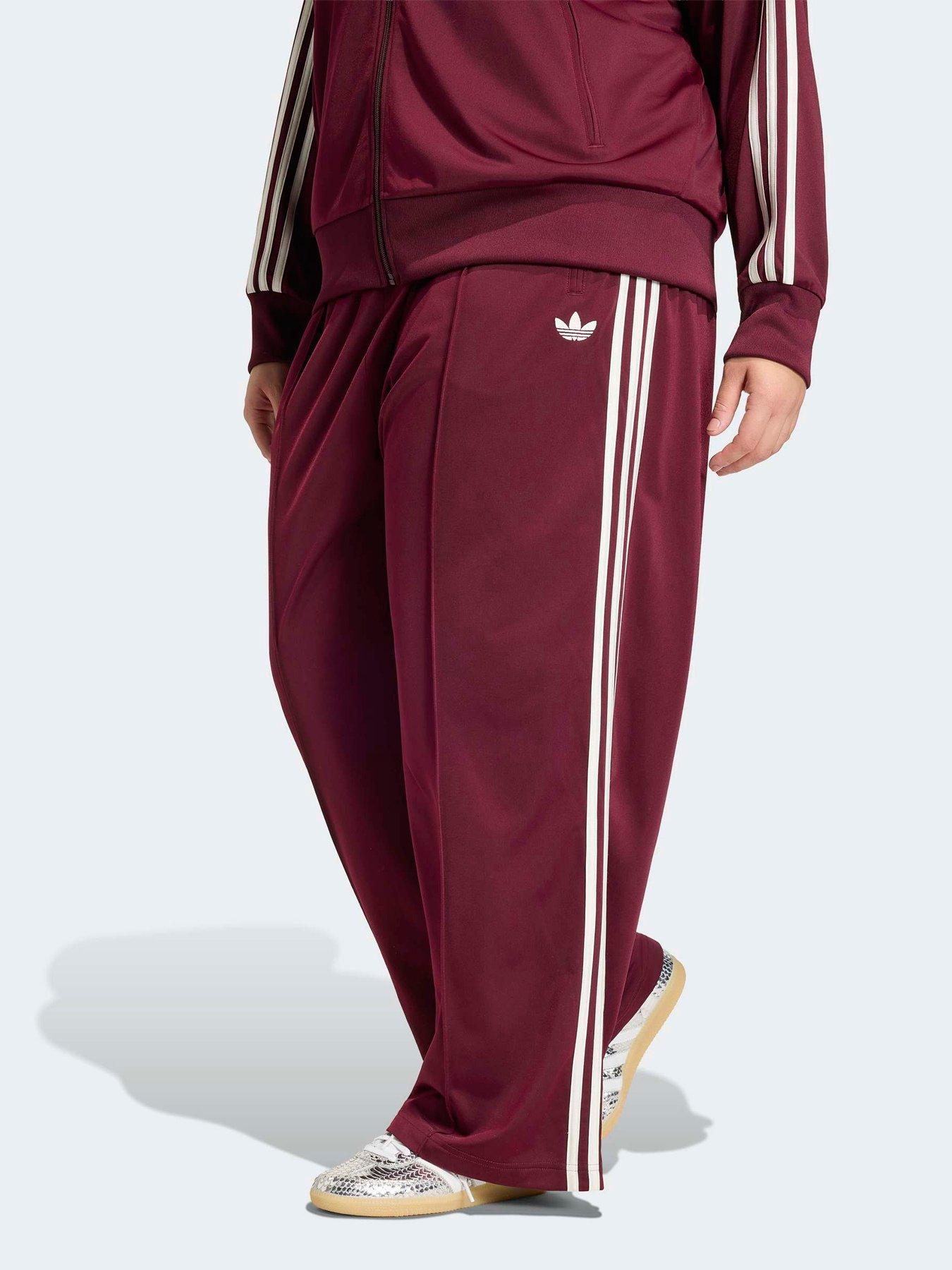 adidas Originals Women's Plus Size Firebird Loose Track Pants - Red