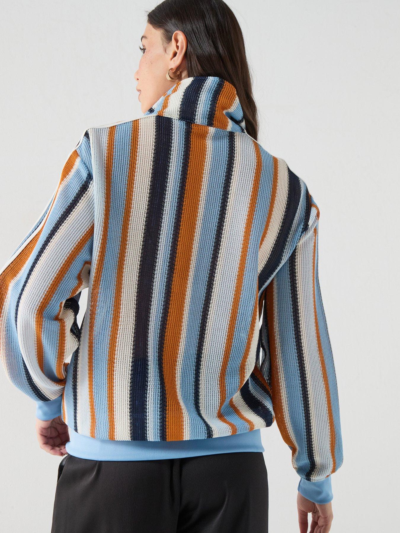 Image 2 of 6 of adidas Originals Women's Knit Fire Bird Tracksuit Top - Blue