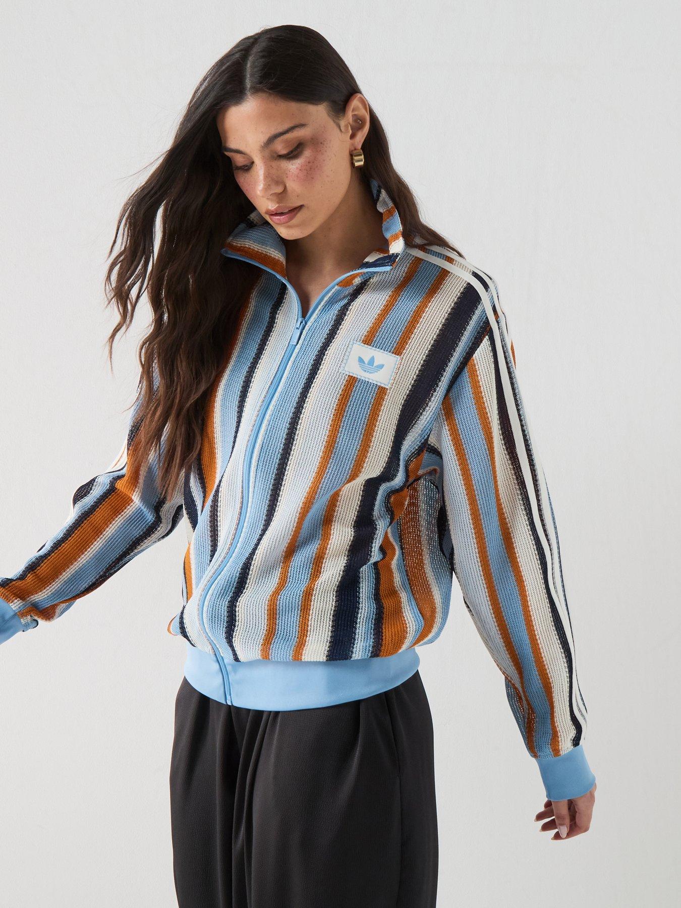Image 5 of 6 of adidas Originals Women's Knit Fire Bird Tracksuit Top - Blue