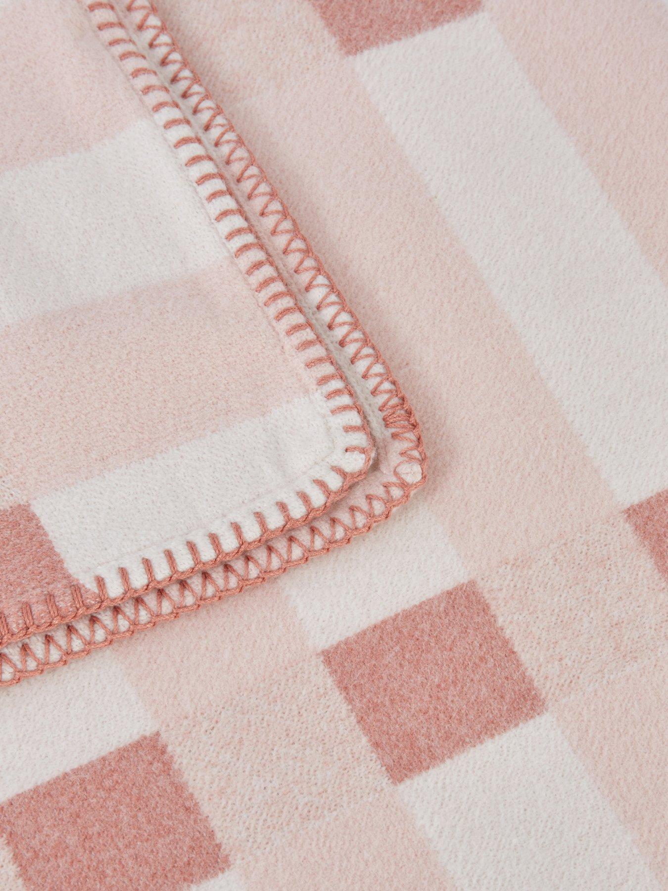 Image 4 of 7 of The Very Collection Colour Block Knitted Throw 180&nbsp;x&nbsp;150cm - Pink