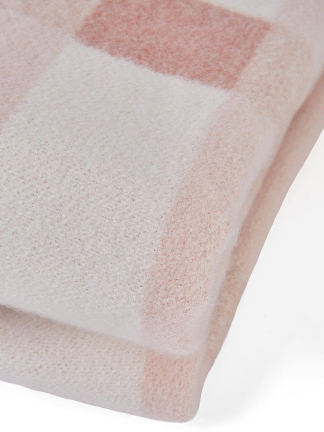 Image 5 of 7 of The Very Collection Colour Block Knitted Throw 180&nbsp;x&nbsp;150cm - Pink