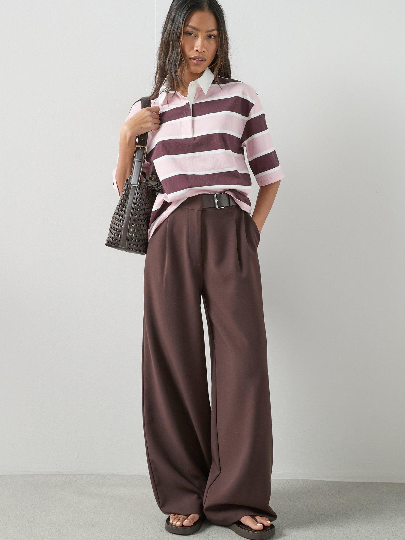  image of the-very-collection-stripe-mini-skirt-co-ord-multi