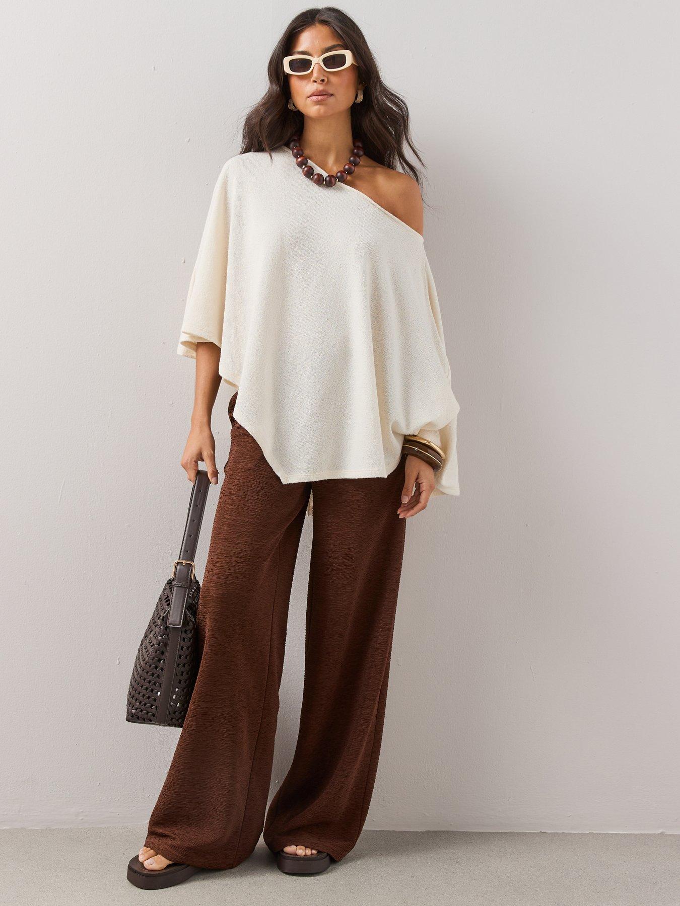 The Very Collection Textured Loose Fit Cape - Cream