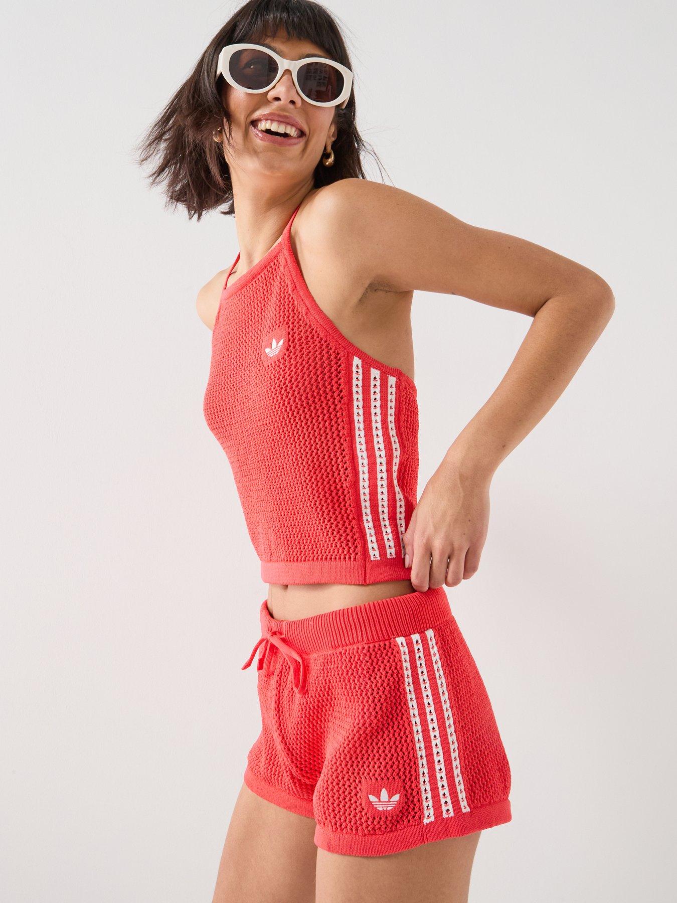 adidas Originals Women's Knitted Crochet Top - Red