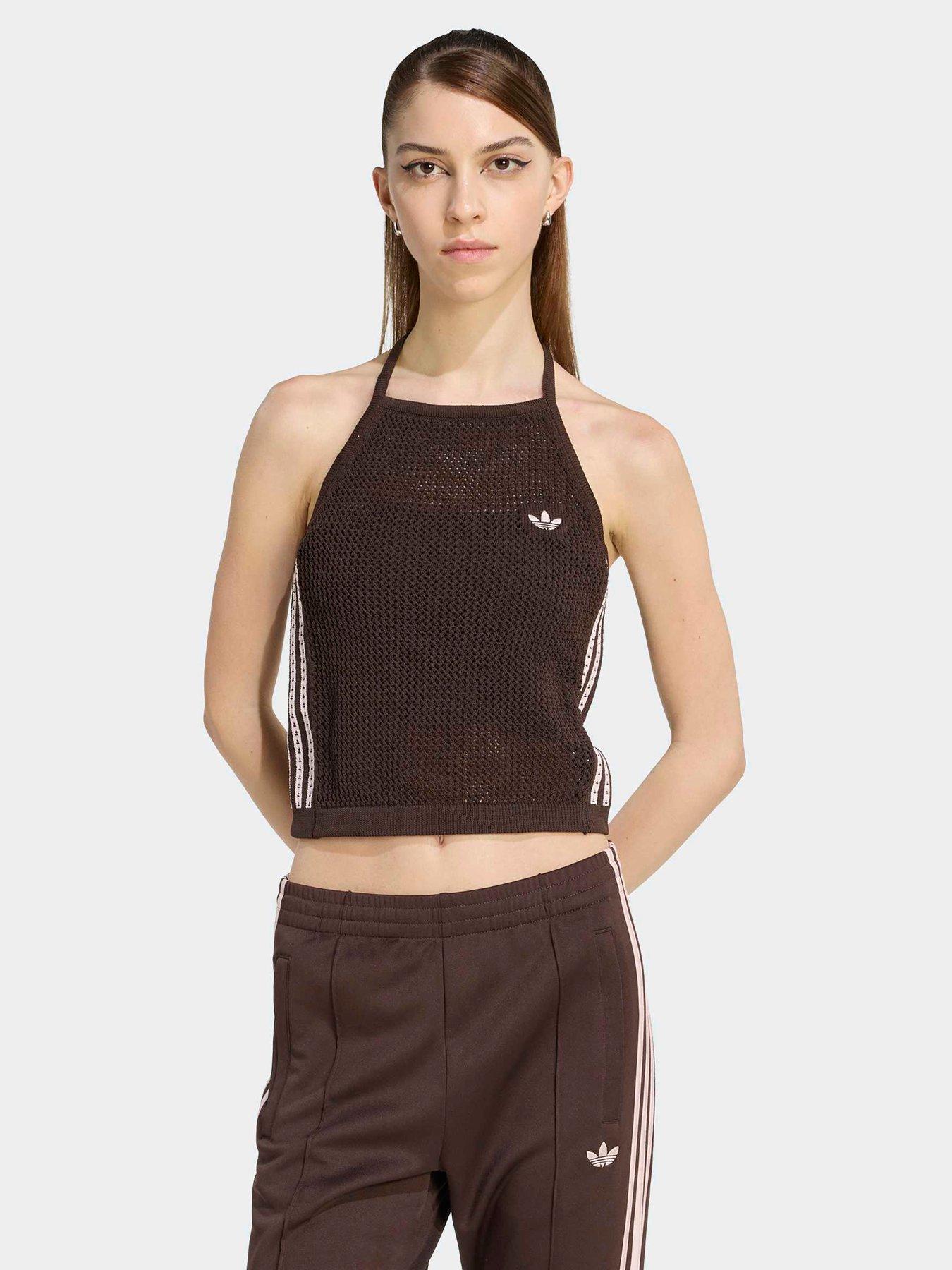 adidas Originals Women's Knitted Crochet Top - Brown