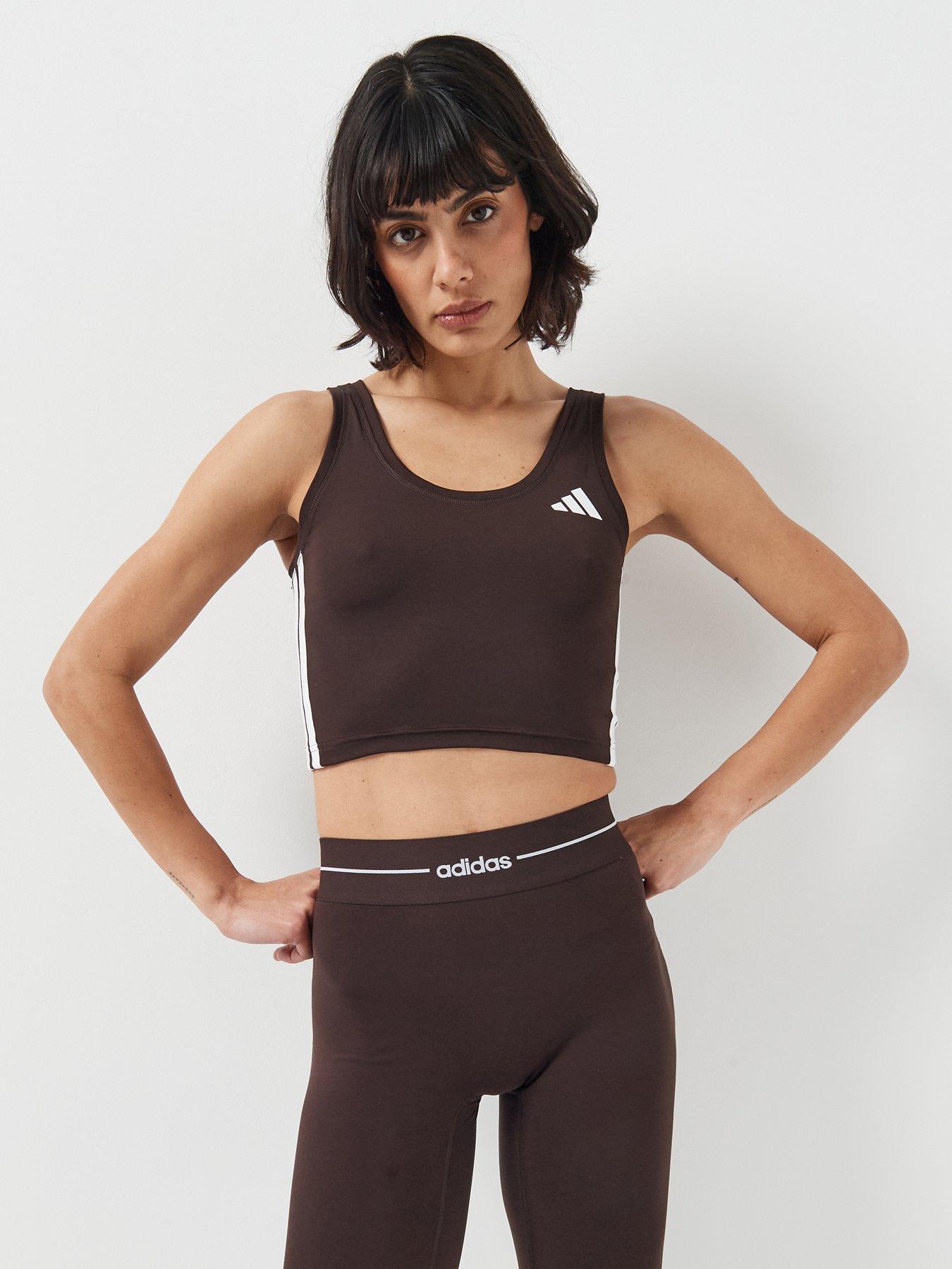  image of adidas-womens-training-workout-essentials-tank-brown